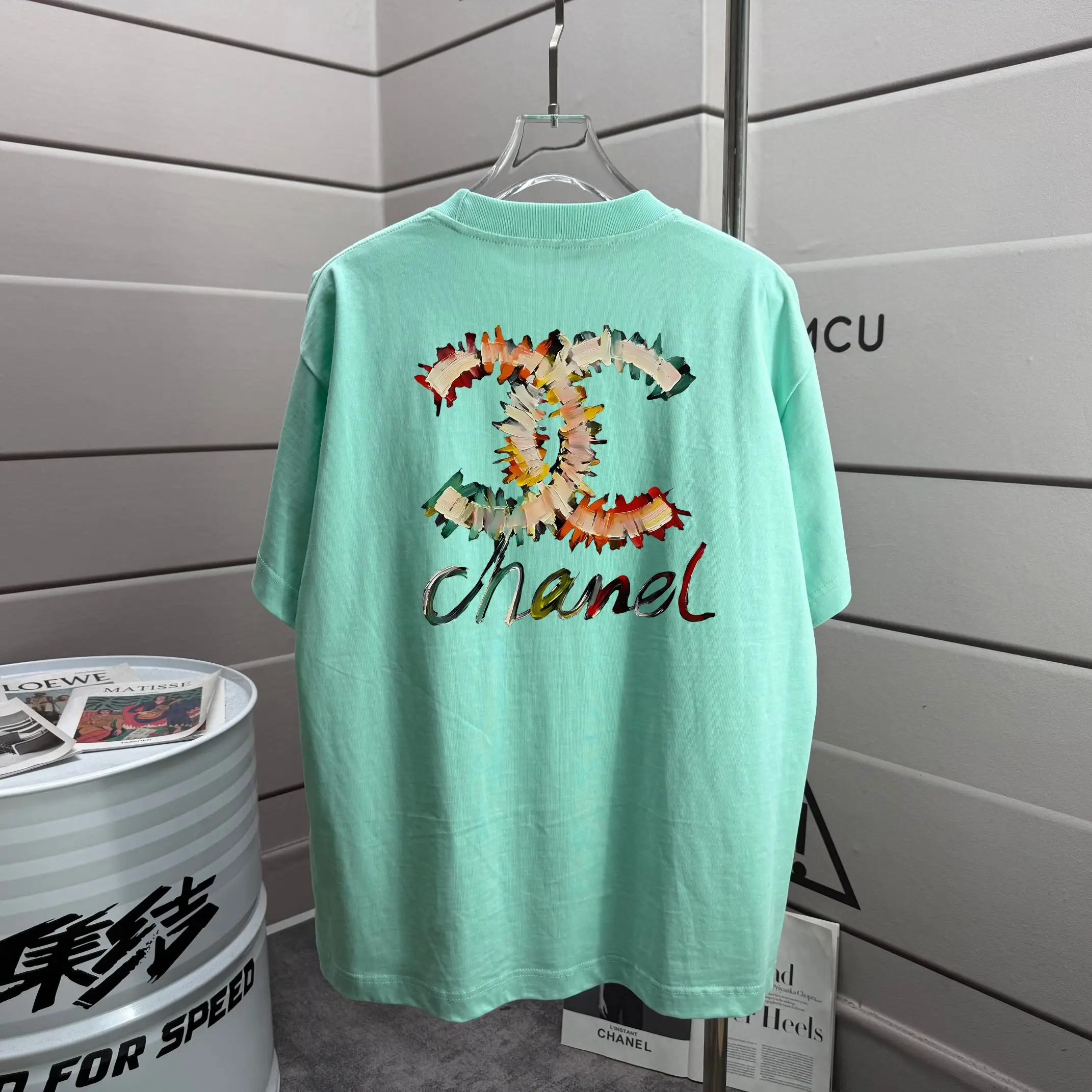 Logo Graphic Printed Cotton T-Shirt D13012465