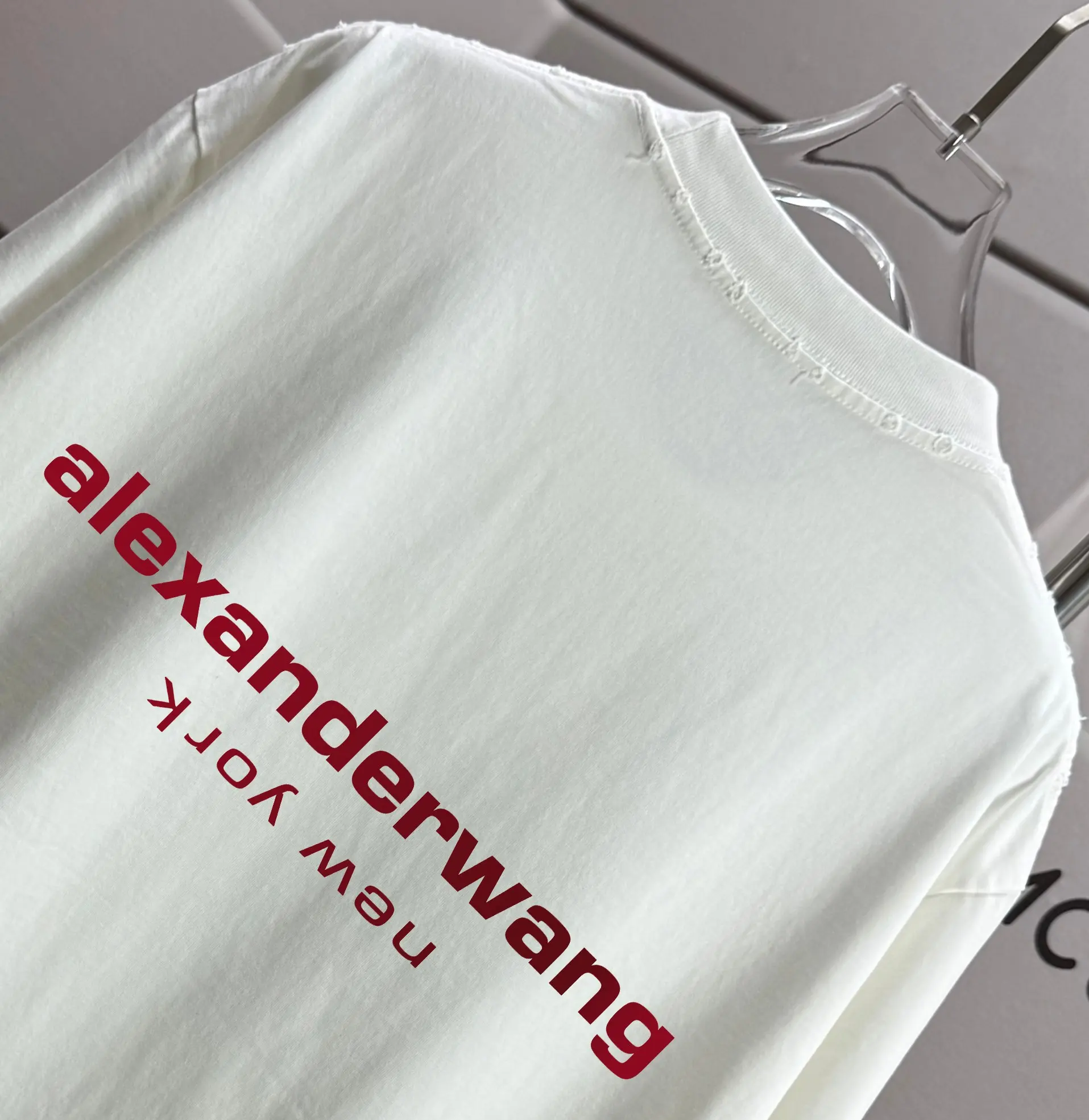 Distressed Logo Cotton T-Shirt D14012557 — view 3