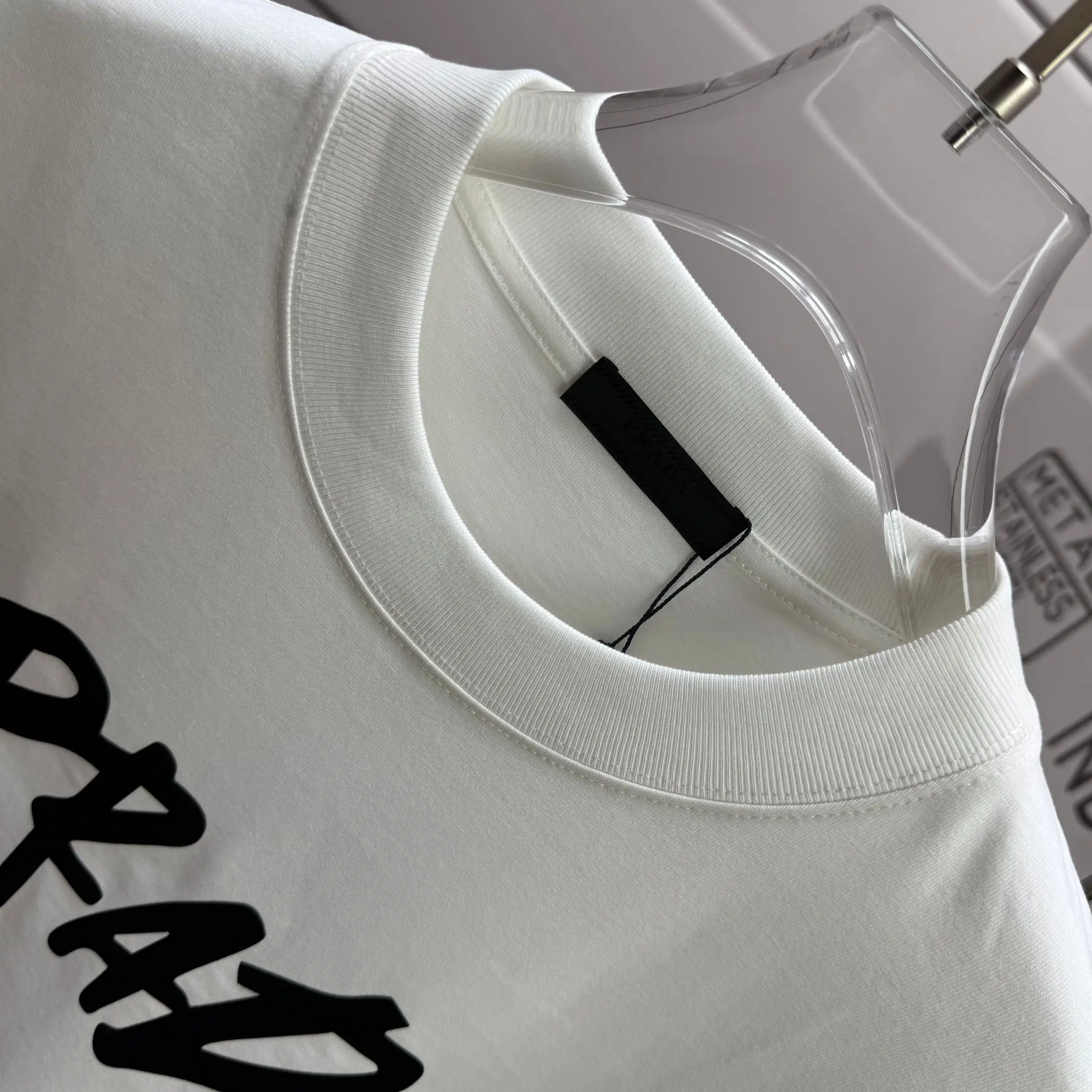 Logo Flocked Cotton Jersey T-Shirt D14012544 — view 3