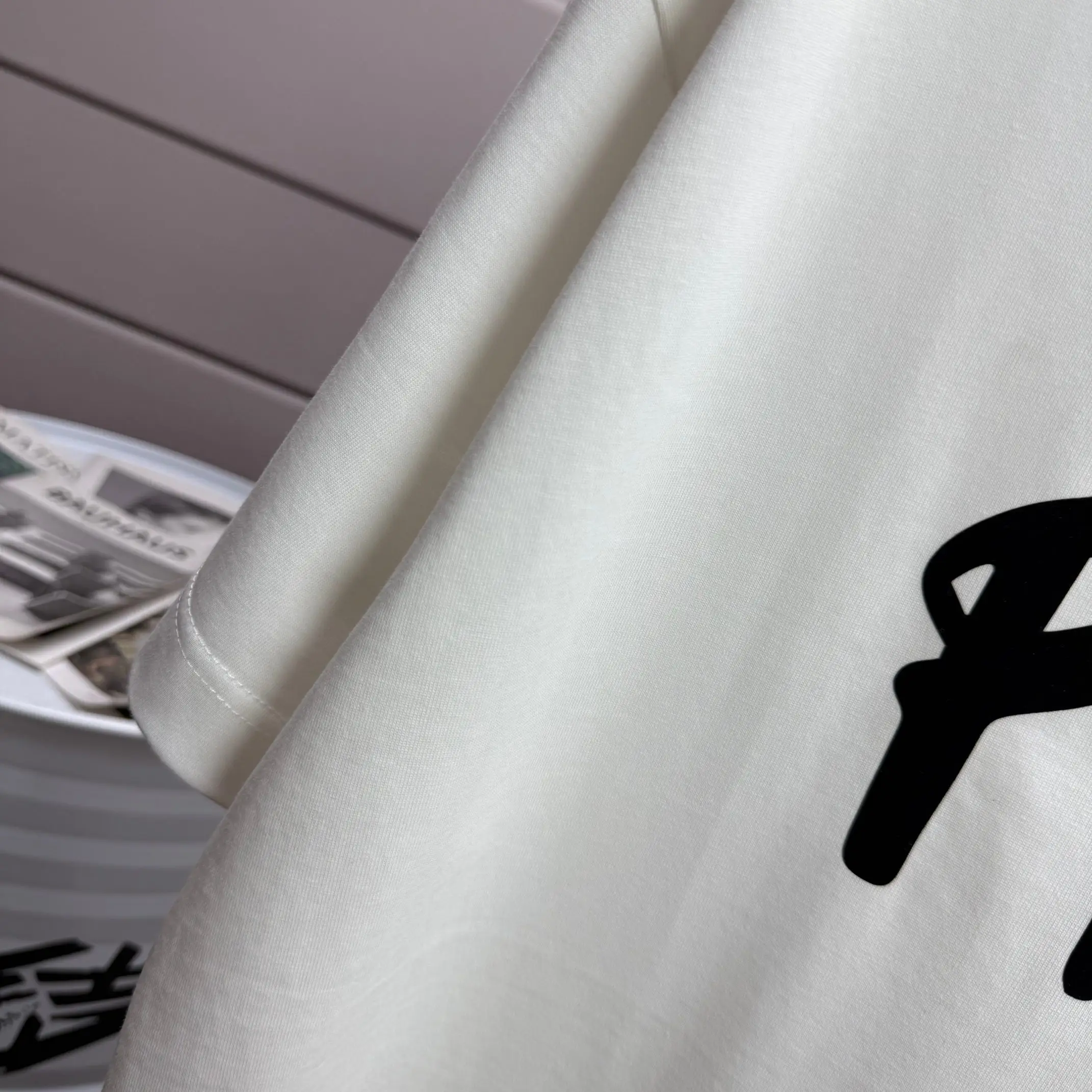 Logo Flocked Cotton Jersey T-Shirt D14012544 — view 4