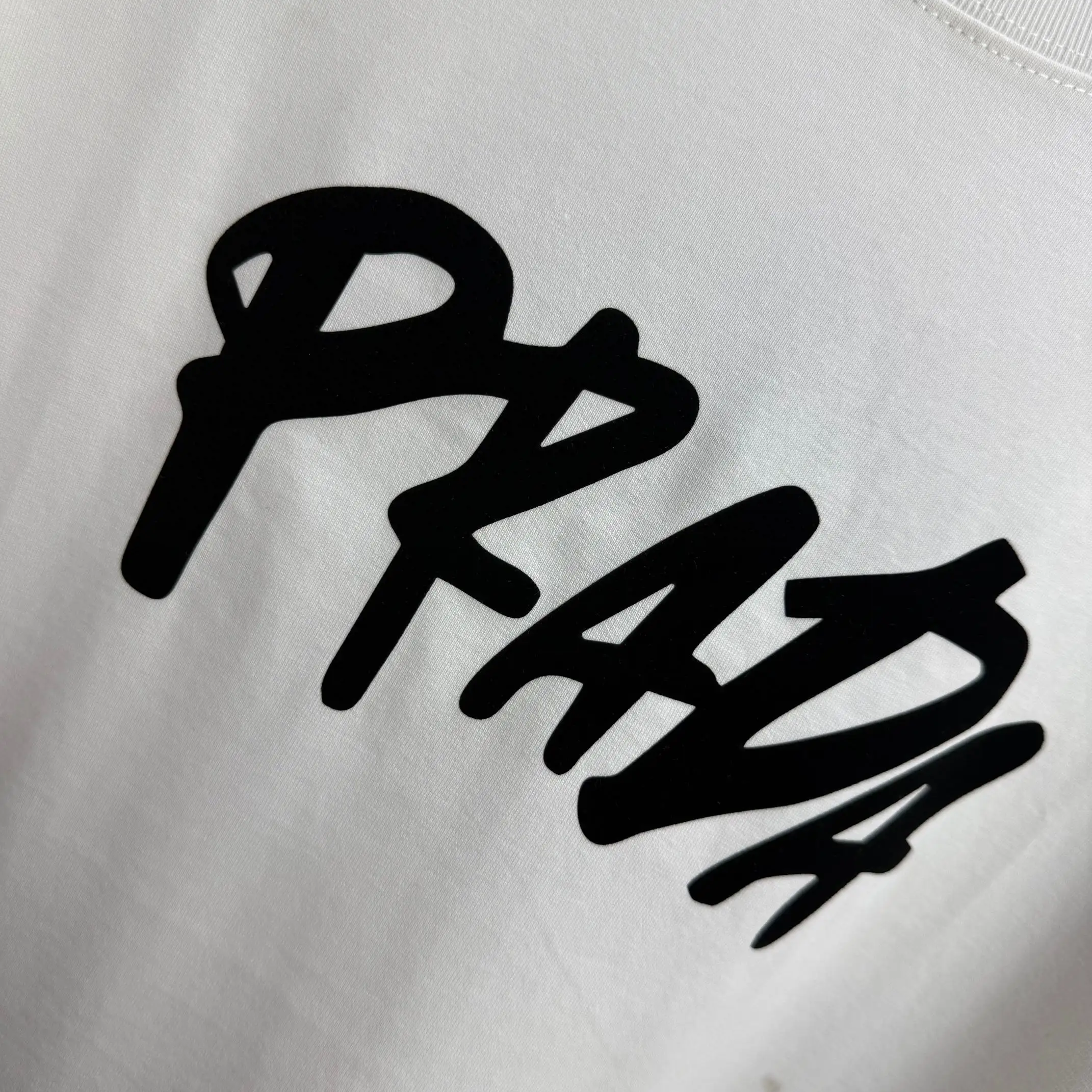 Logo Flocked Cotton Jersey T-Shirt D14012544 — view 5
