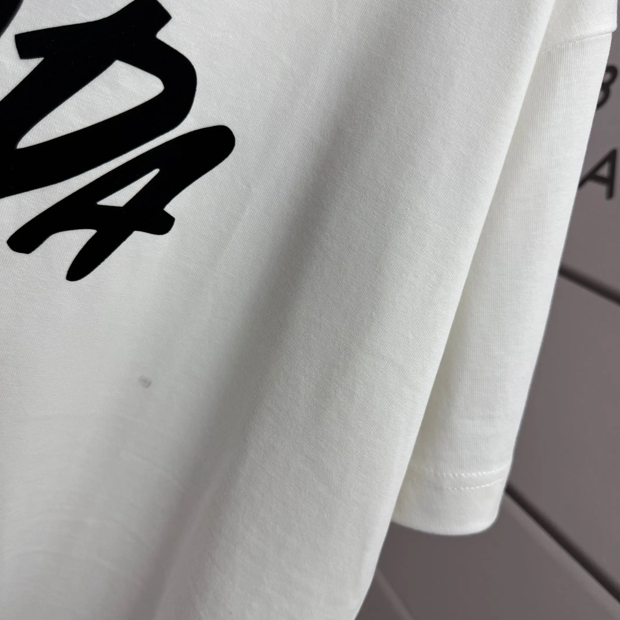 Logo Flocked Cotton Jersey T-Shirt D14012544 — view 6
