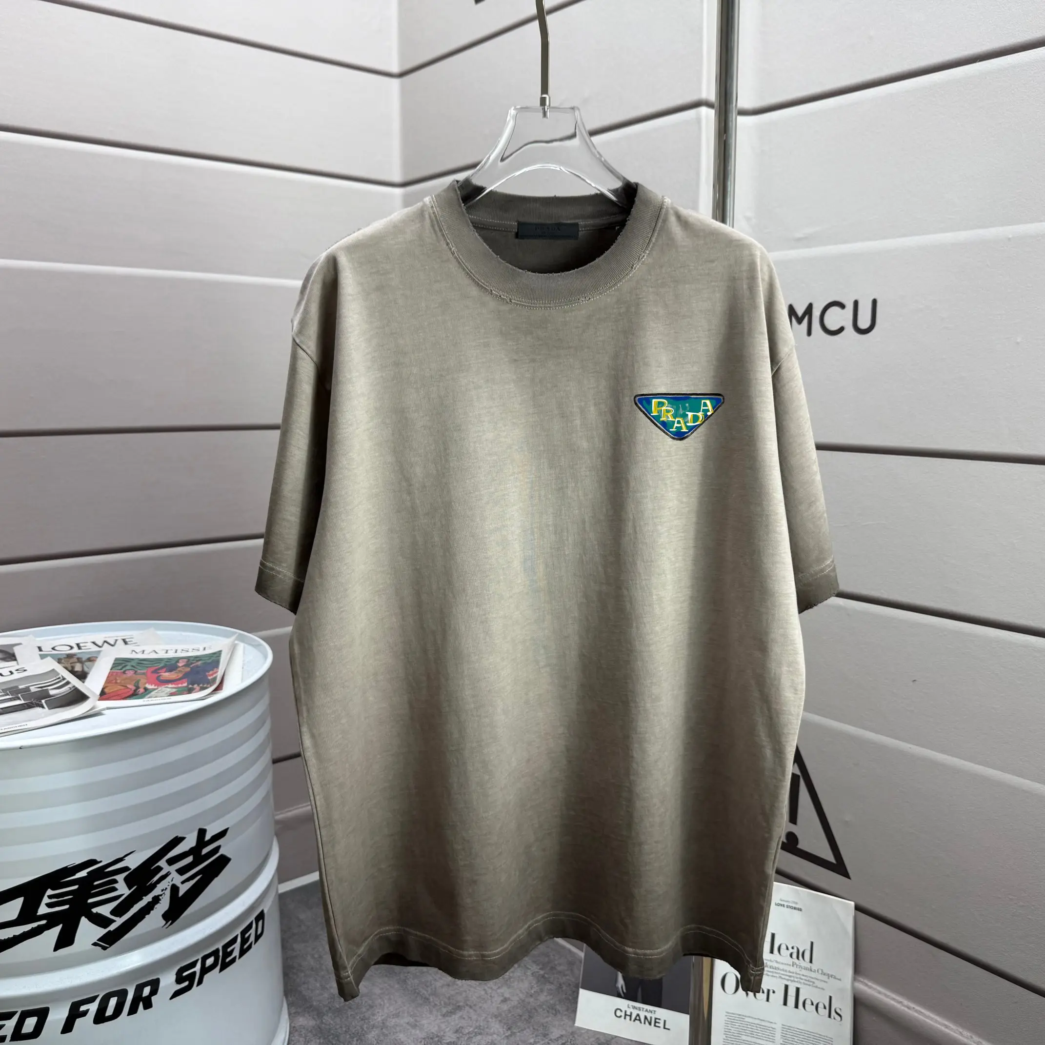 Distressed Logo-Print Cotton T-Shirt D14015598 — view 2