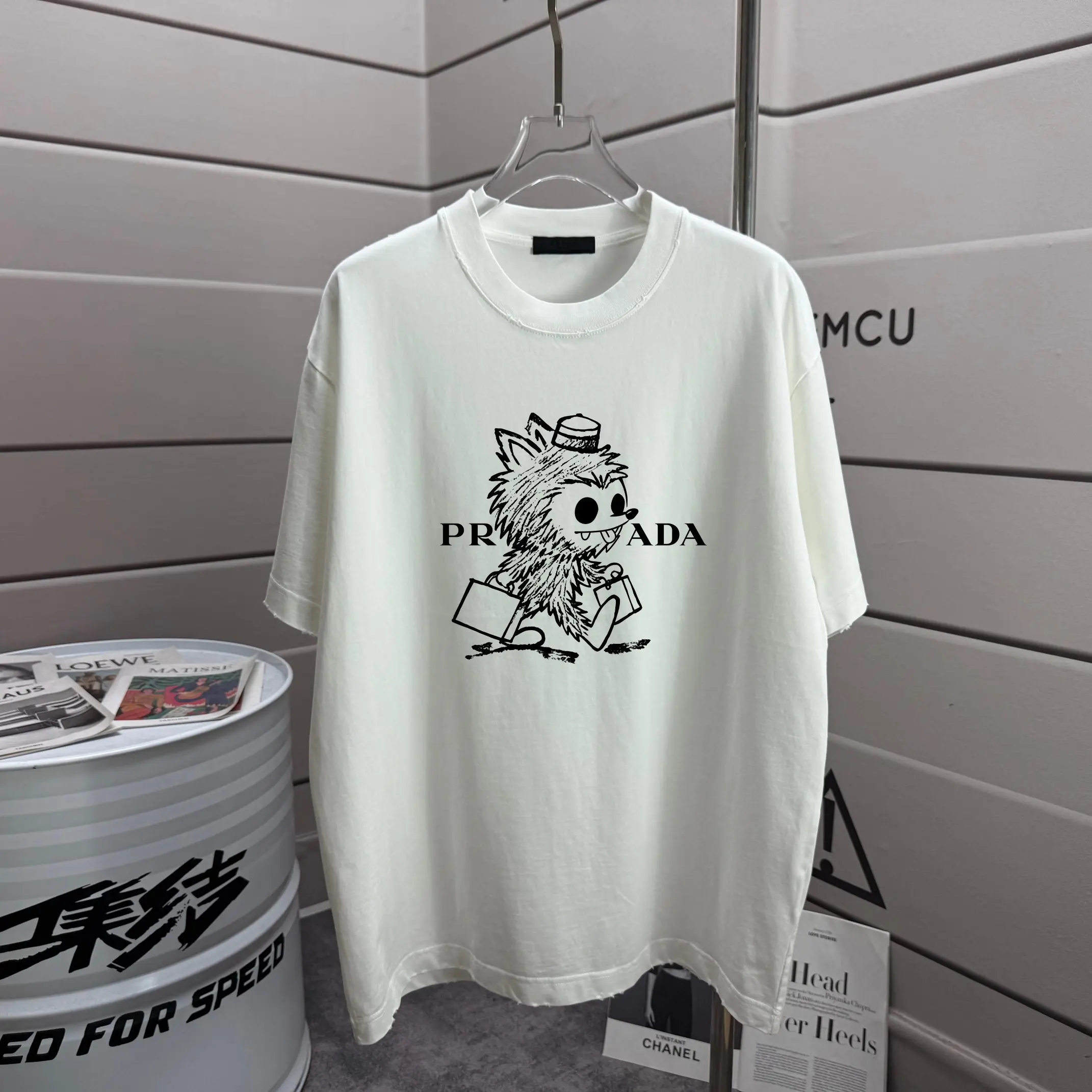 Graphic Character Logo Cotton T-Shirt D14012565