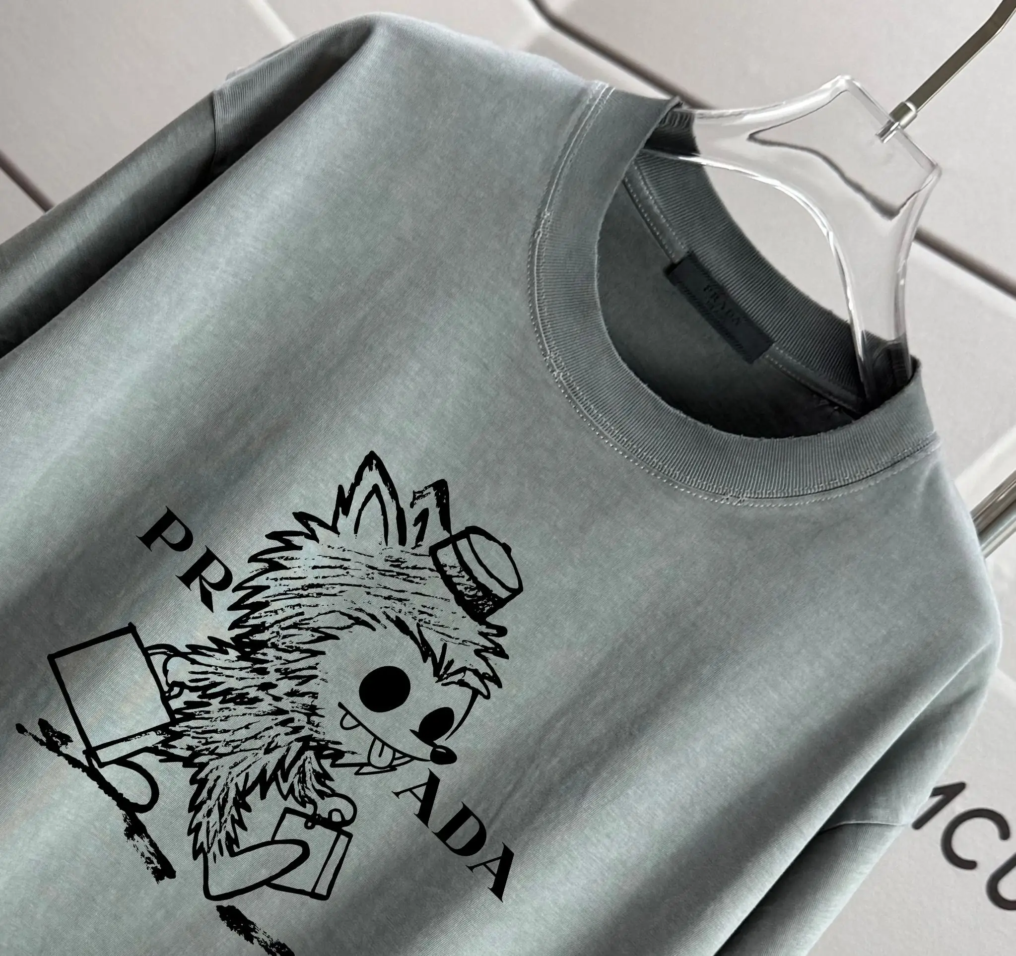 Graphic Print Washed Cotton T-Shirt D14012567 — view 3