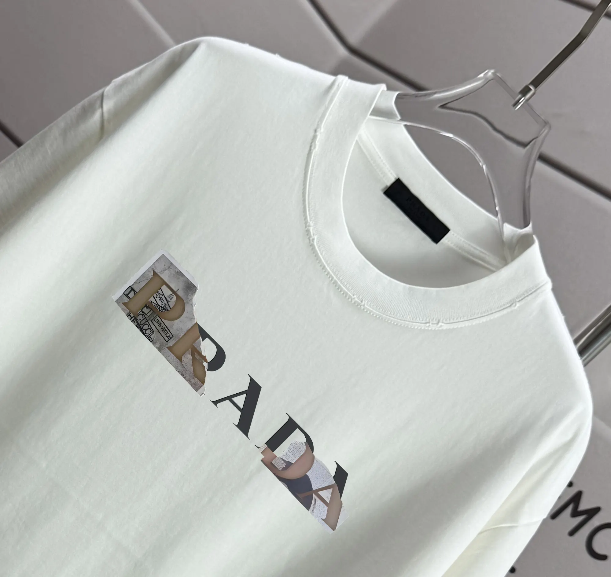 Logo Print Distressed Cotton T-Shirt D14015570 — view 3