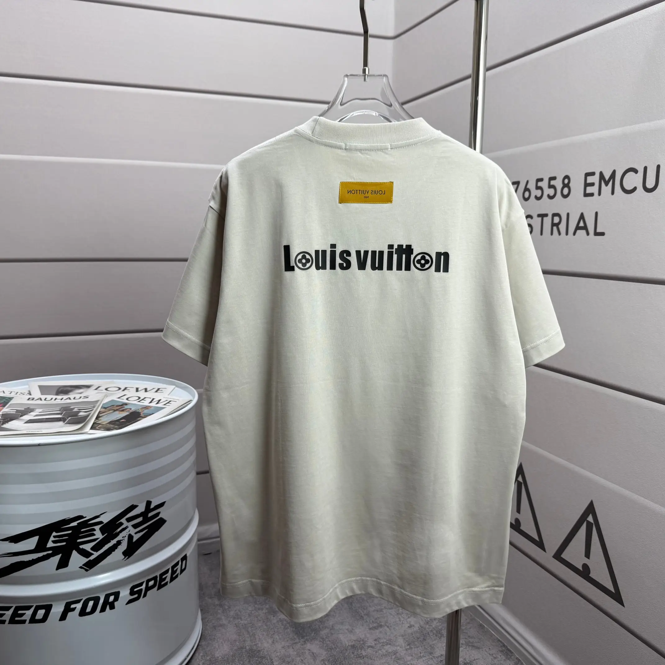 LV Logo Silicone Print Cotton T-Shirt D14015538 — view 2