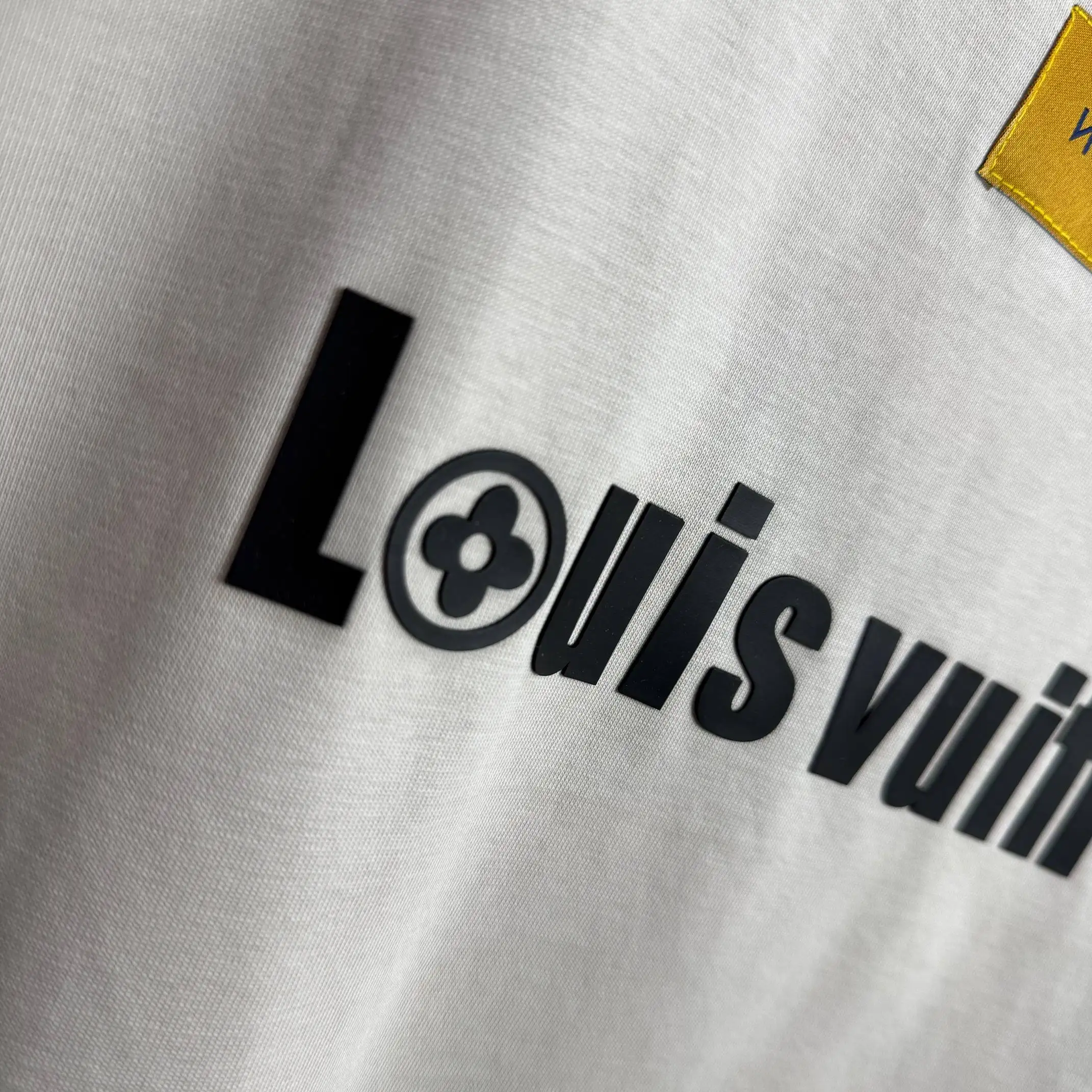 LV Logo Silicone Print Cotton T-Shirt D14015538 — view 7