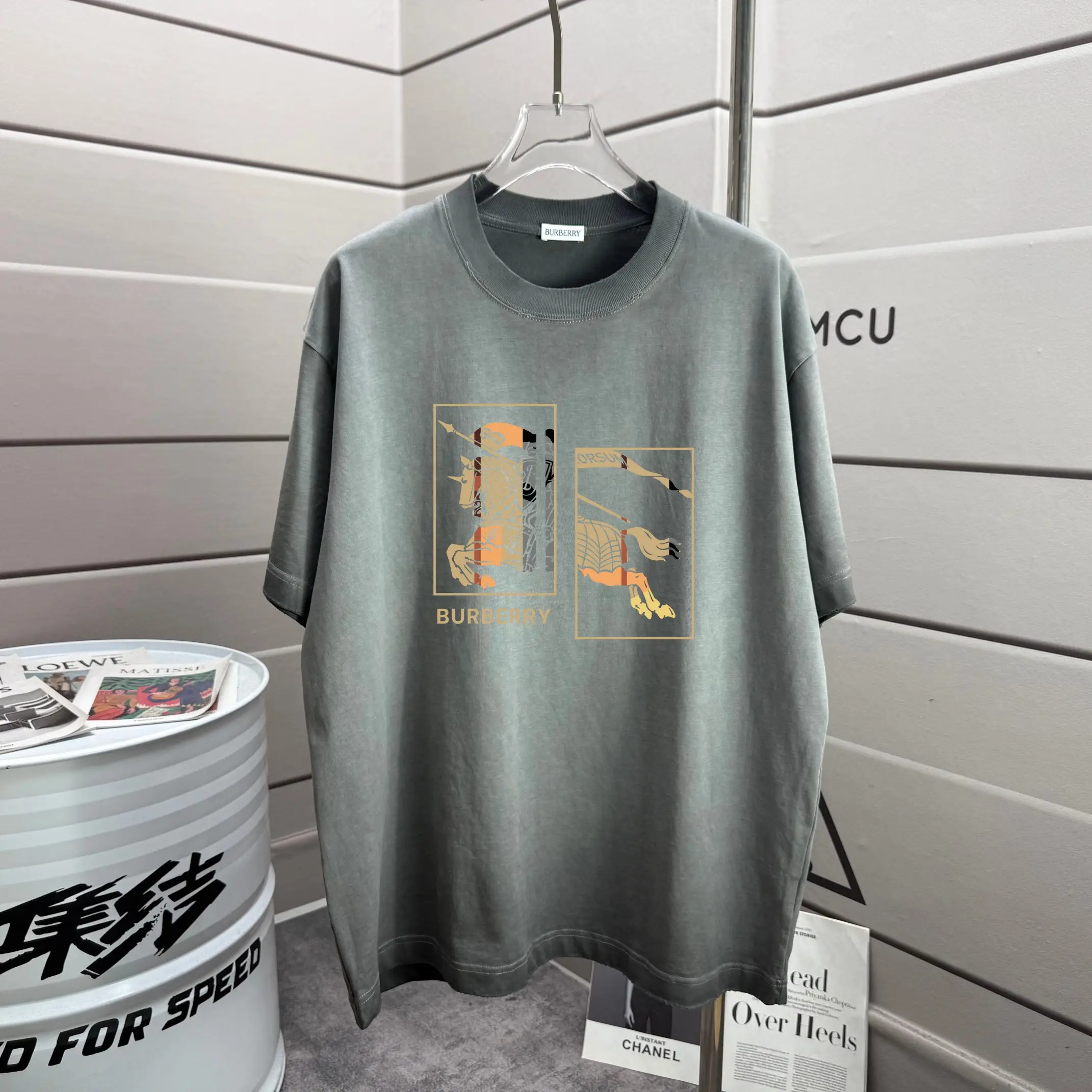 Equestrian Knight Graphic Cotton T-Shirt D14012555