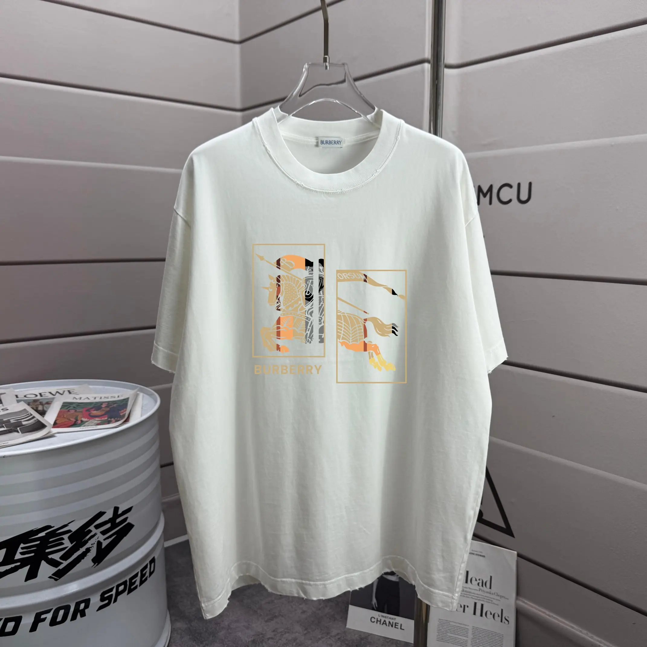 Logo Graphic Distressed Cotton T-Shirt D14012553