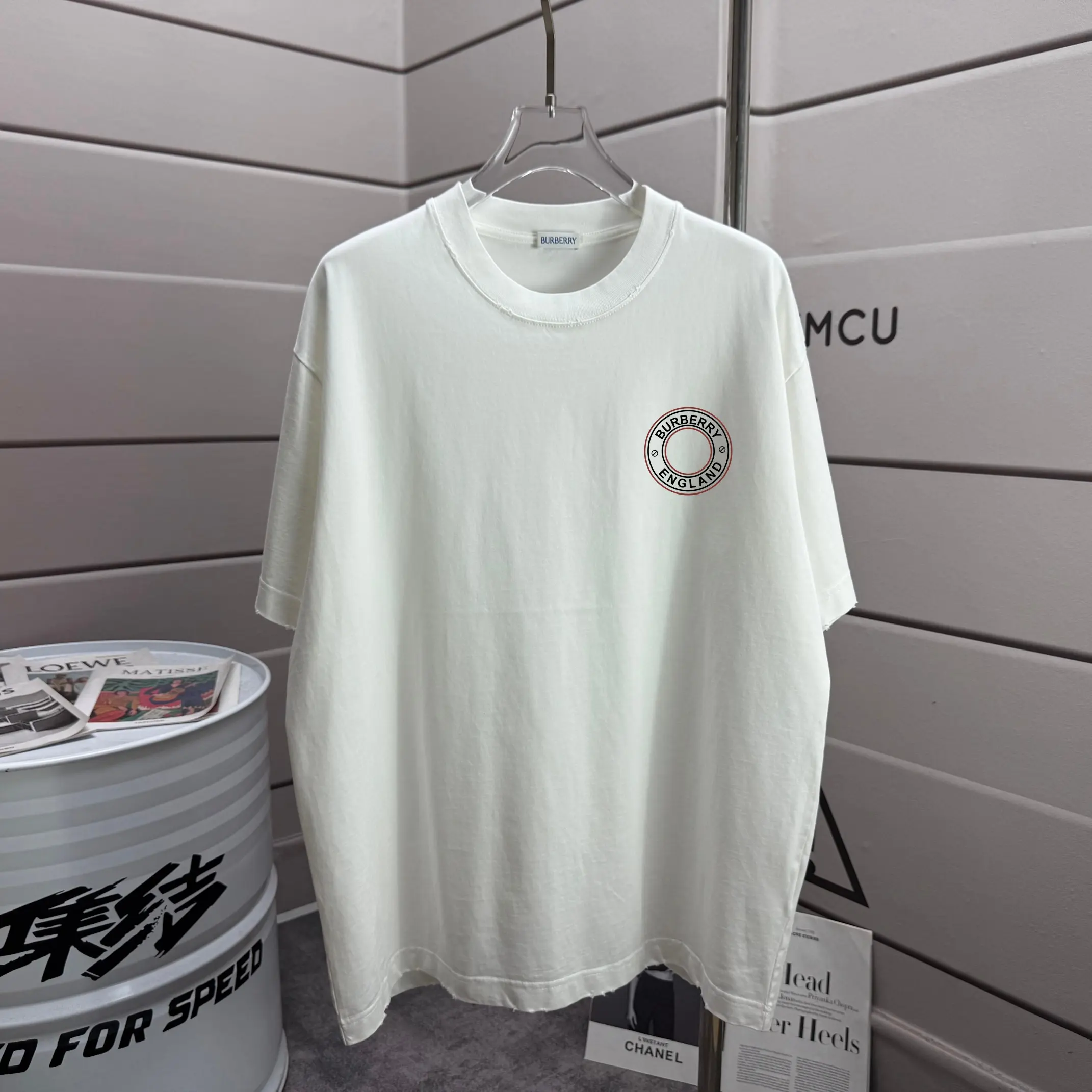 Logo Graphic Distressed Cotton T-Shirt D14012549