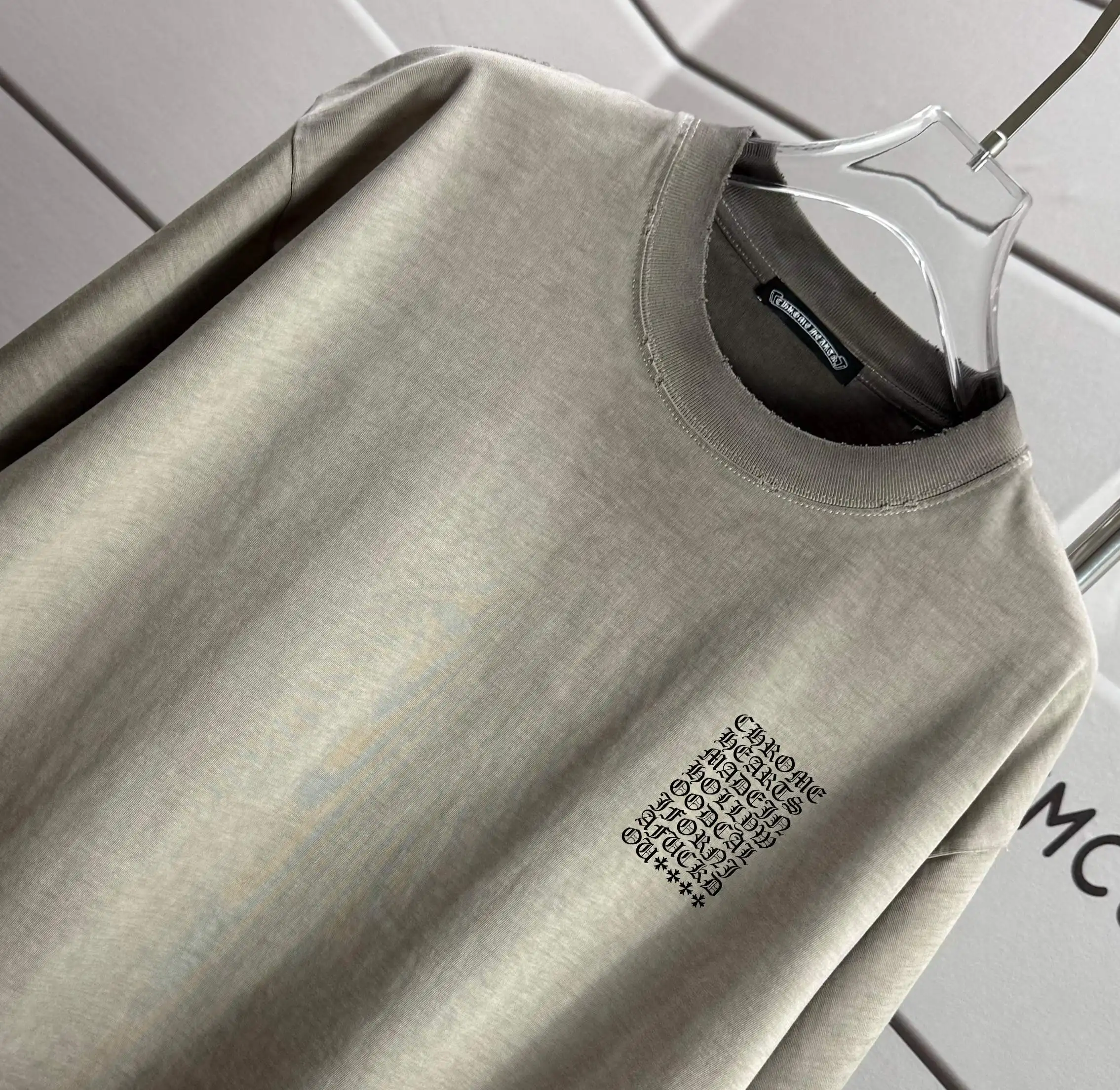 Multi-Logo Graphic Washed Cotton T-Shirt D14015610 — view 3