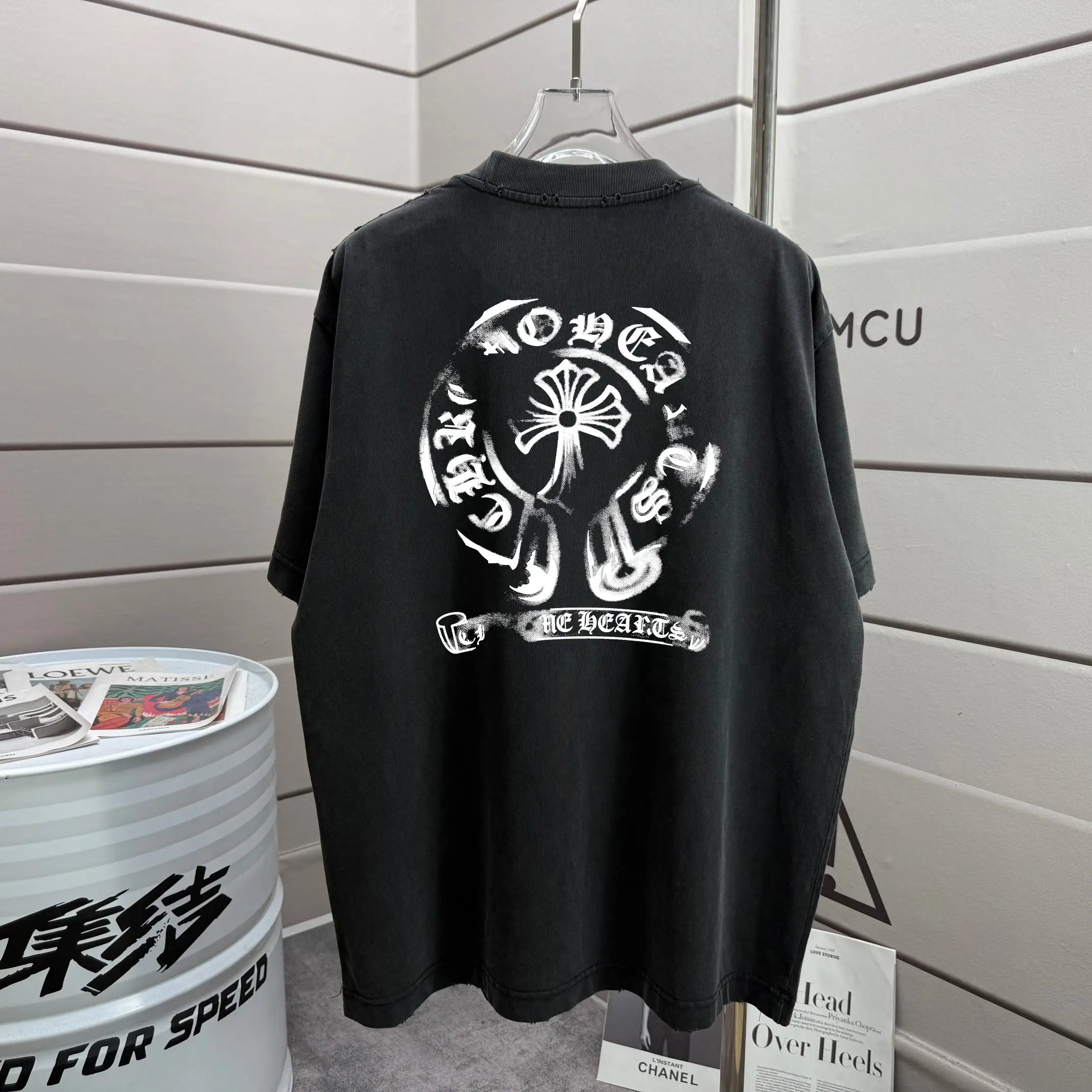 Logo Graphic Washed Cotton T-Shirt D14015611