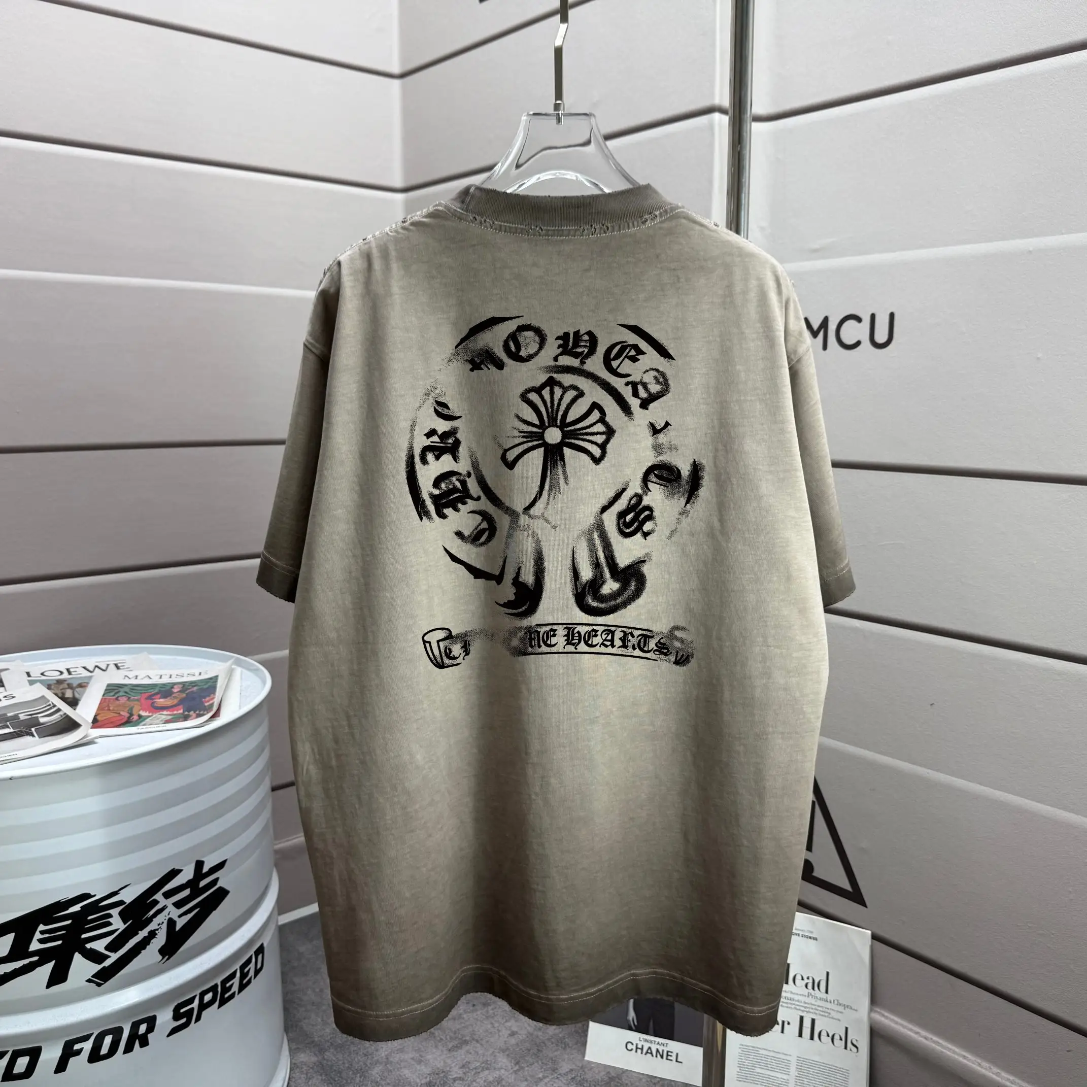 Logo Graphic Washed Cotton T-Shirt D14015614