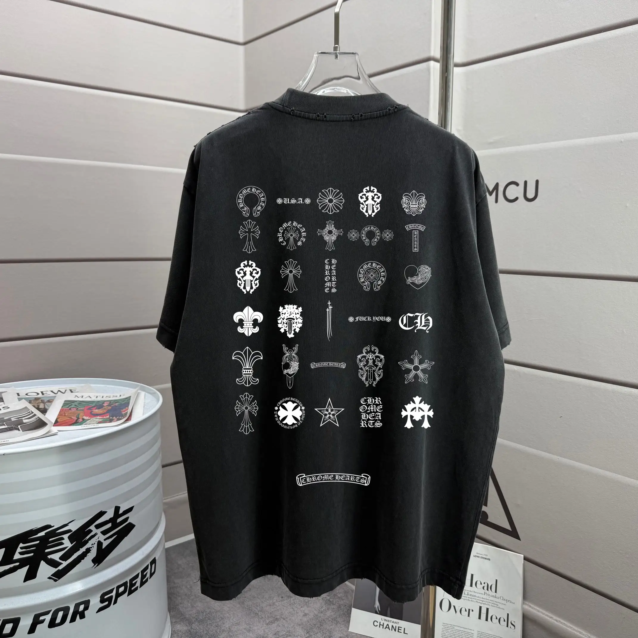 Logo-Print Washed Cotton T-Shirt D14015607