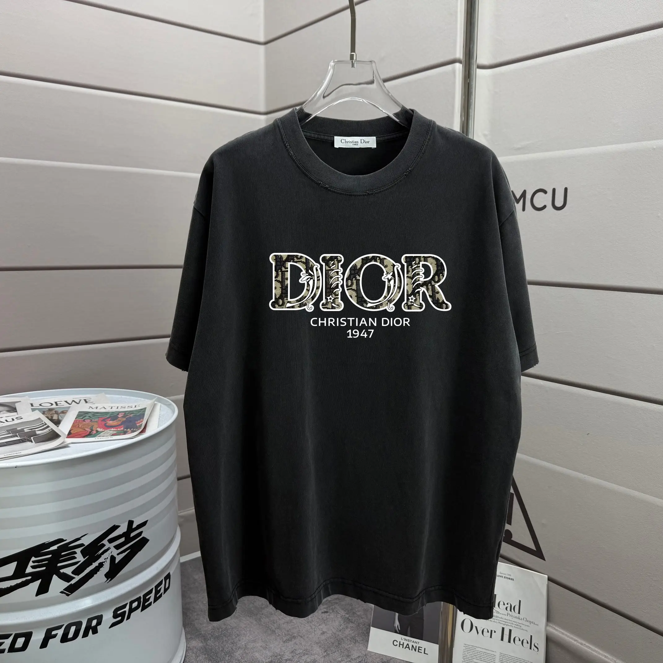 Logo Print Washed Cotton T-Shirt D14012562