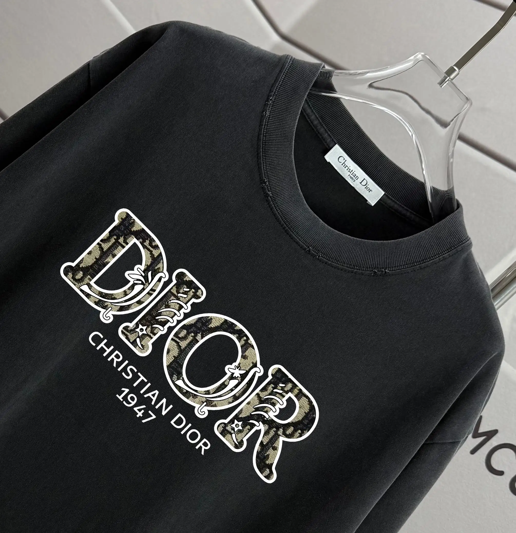 Logo Print Washed Cotton T-Shirt D14012562 — view 3