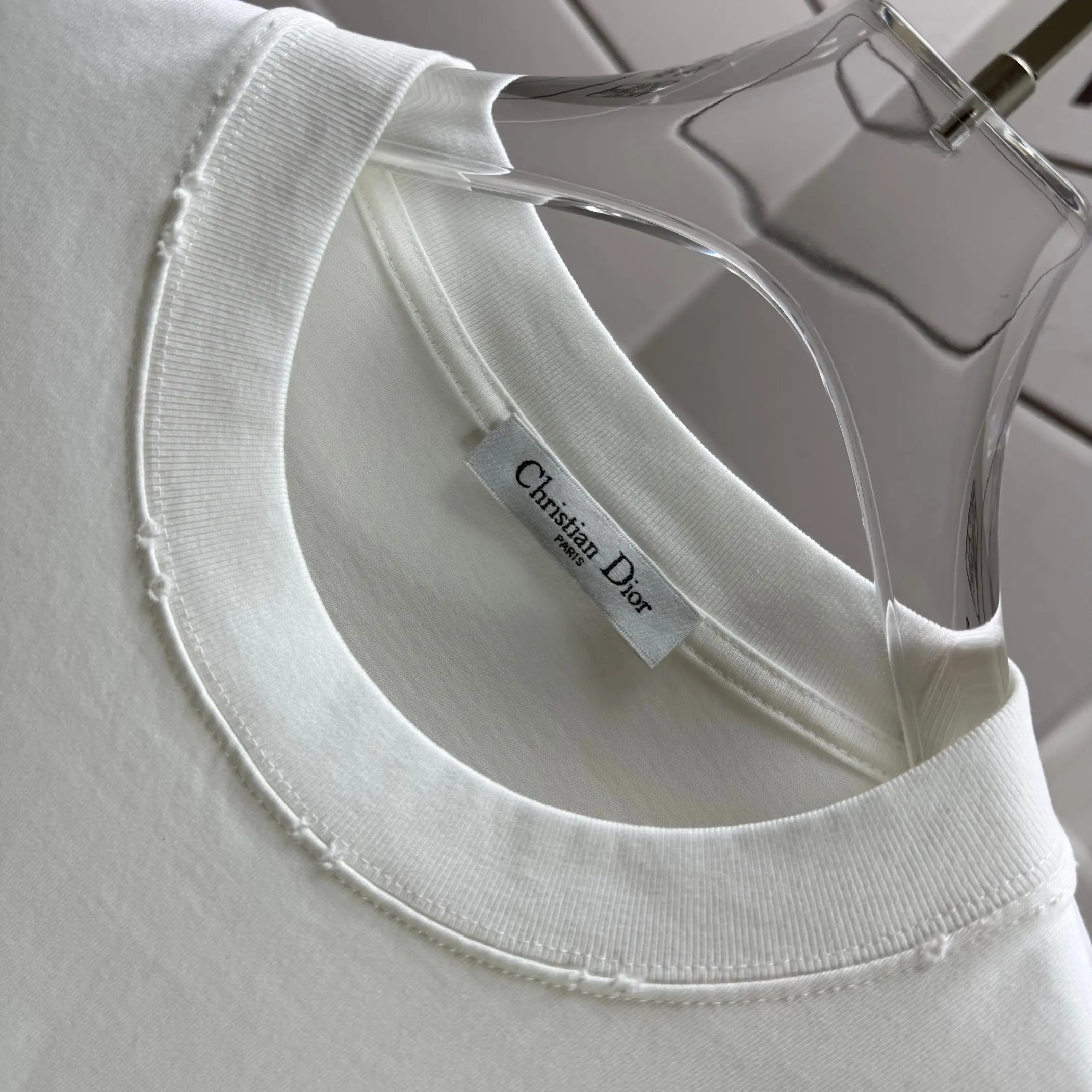 Logo Print Distressed Cotton T-Shirt D14012561 — view 5
