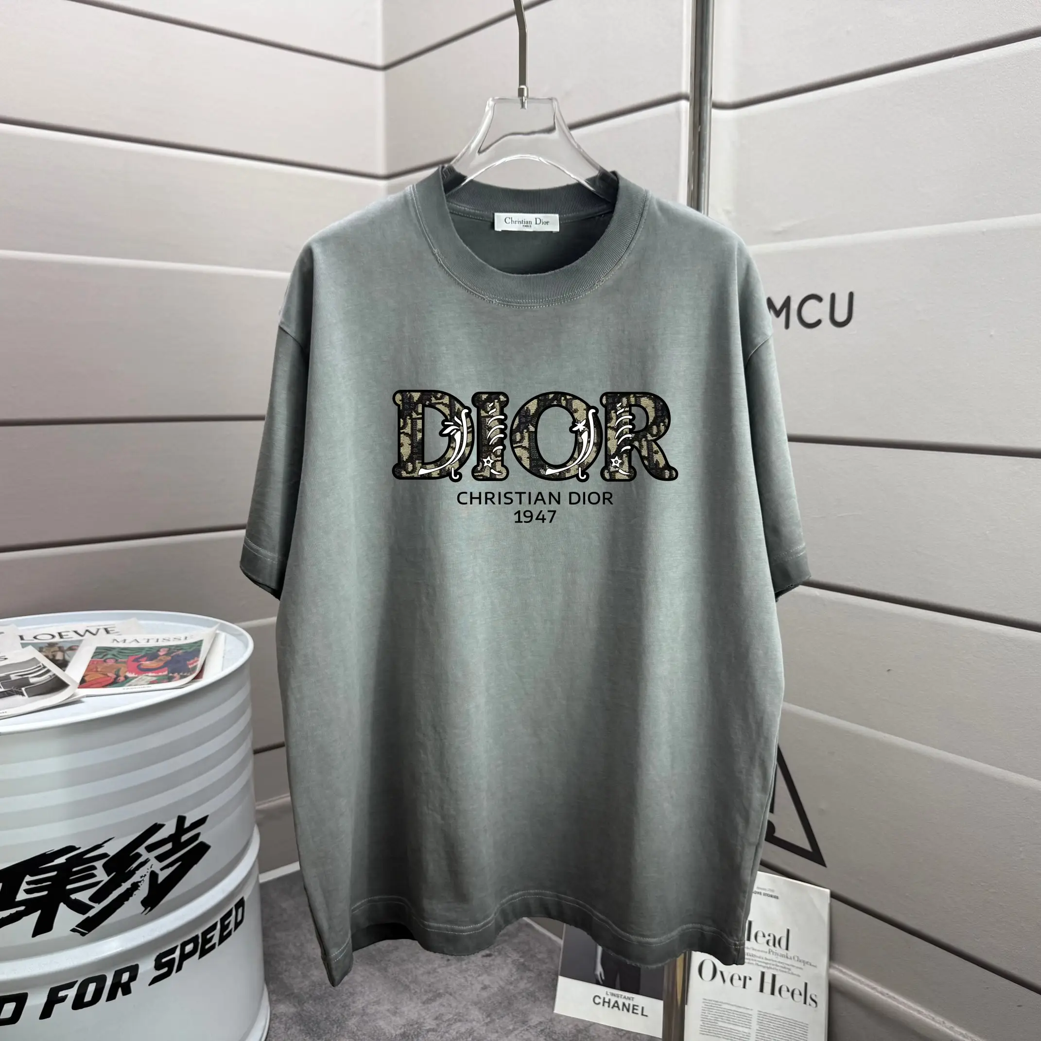 Logo Print Washed Cotton T-Shirt D14012563