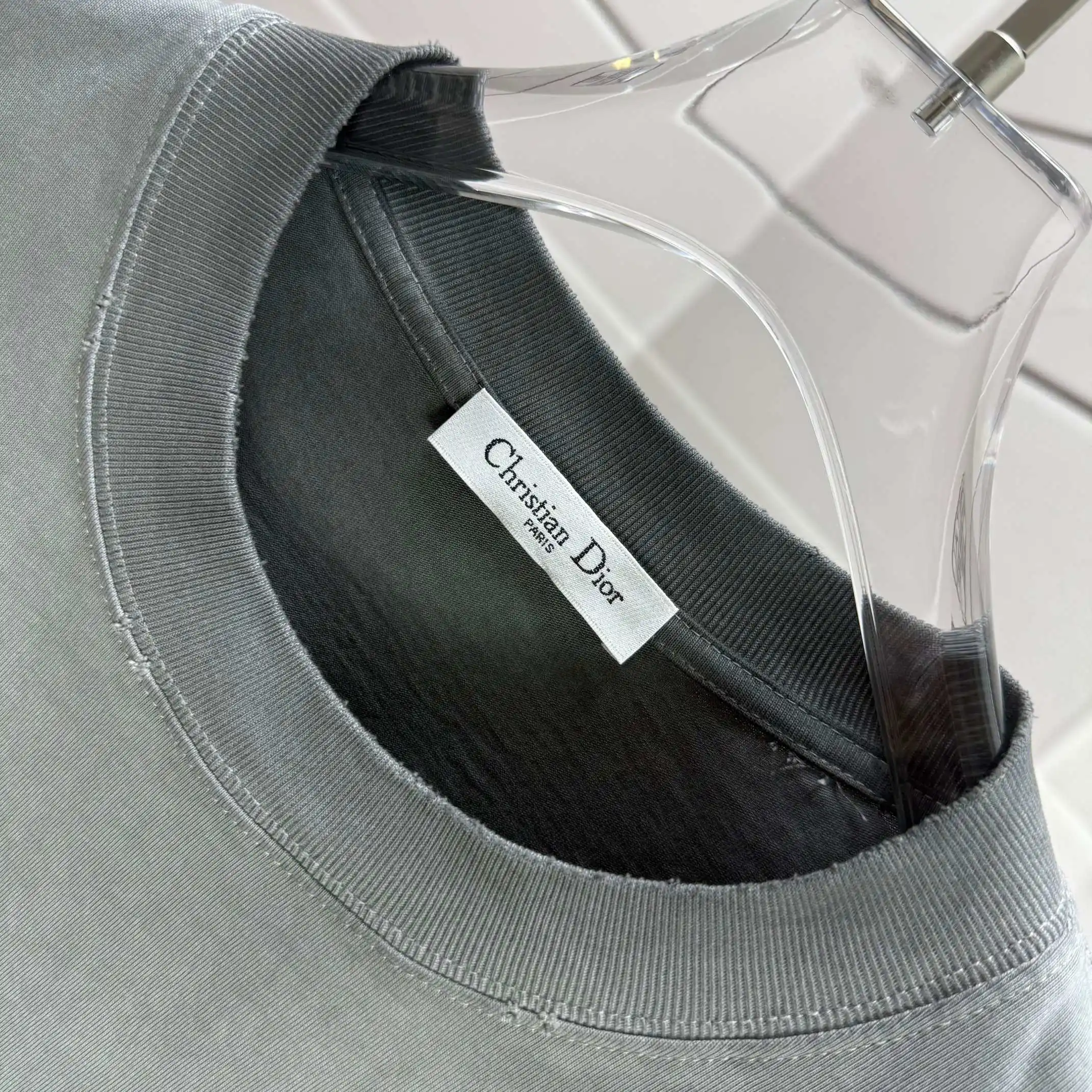 Logo Print Washed Cotton T-Shirt D14012563 — view 5