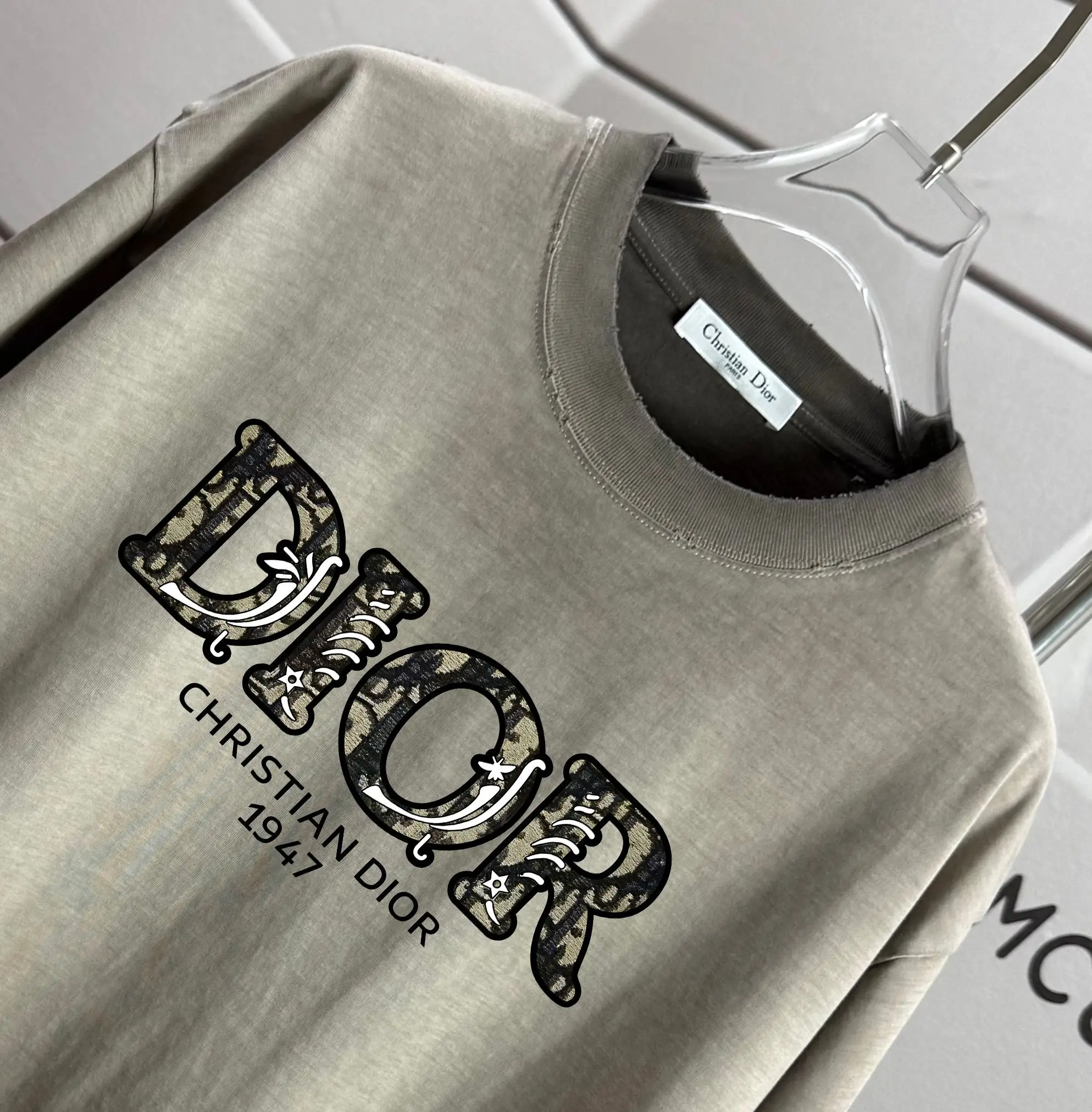 Logo Print Washed Cotton T-Shirt D14012564 — view 3