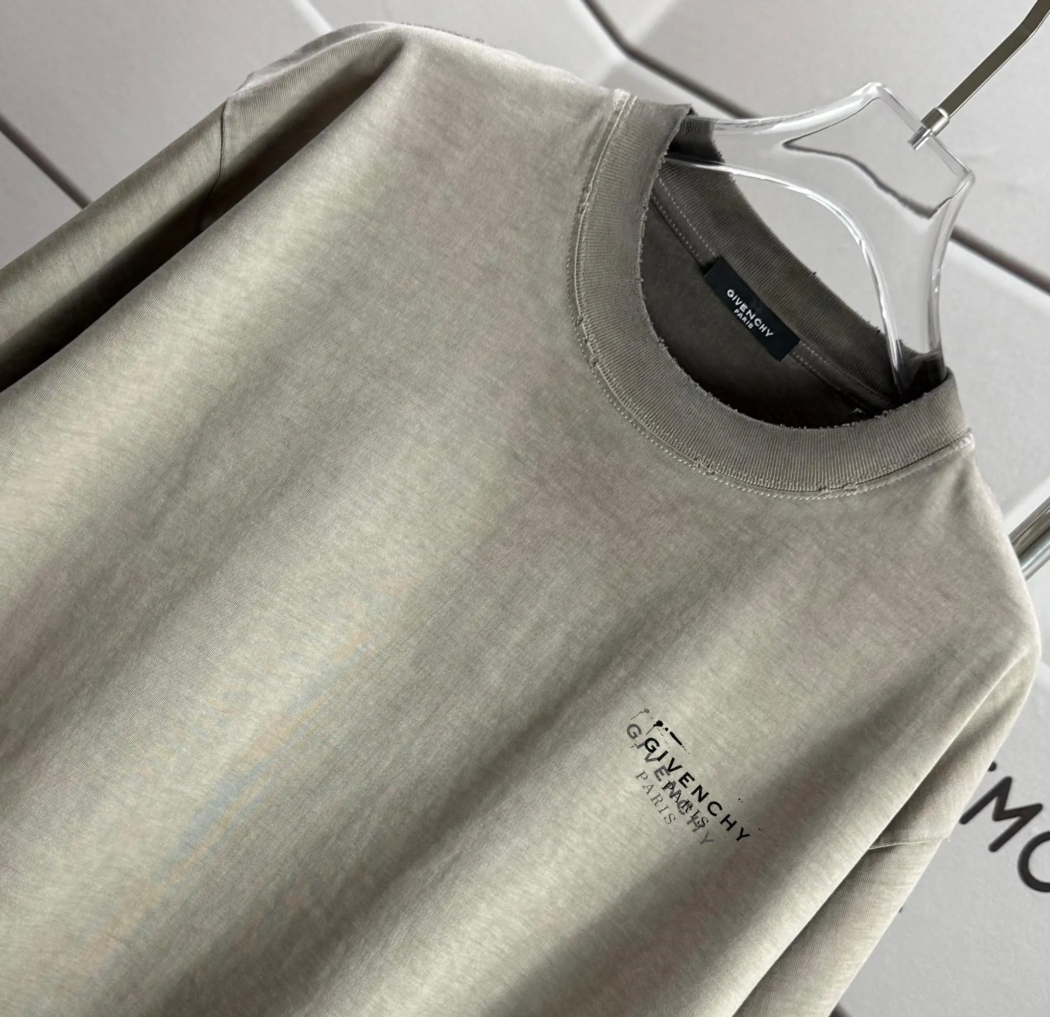 Logo Print Washed Distressed T-Shirt D14015594 — view 3