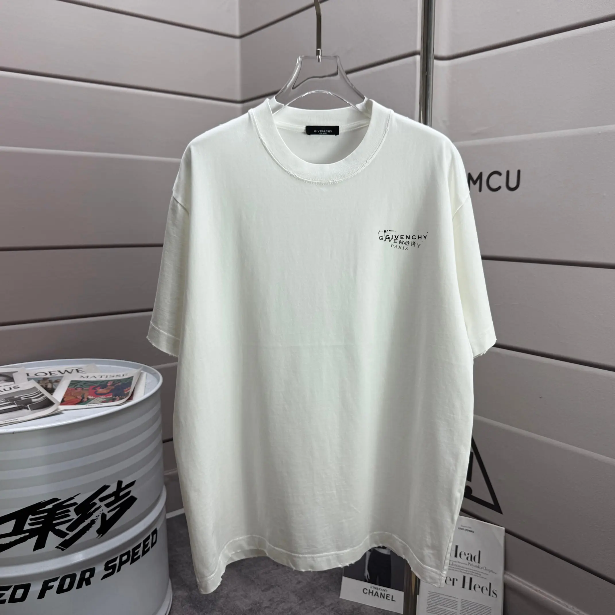 Distressed Logo Print Cotton T-Shirt D14015592 — view 2