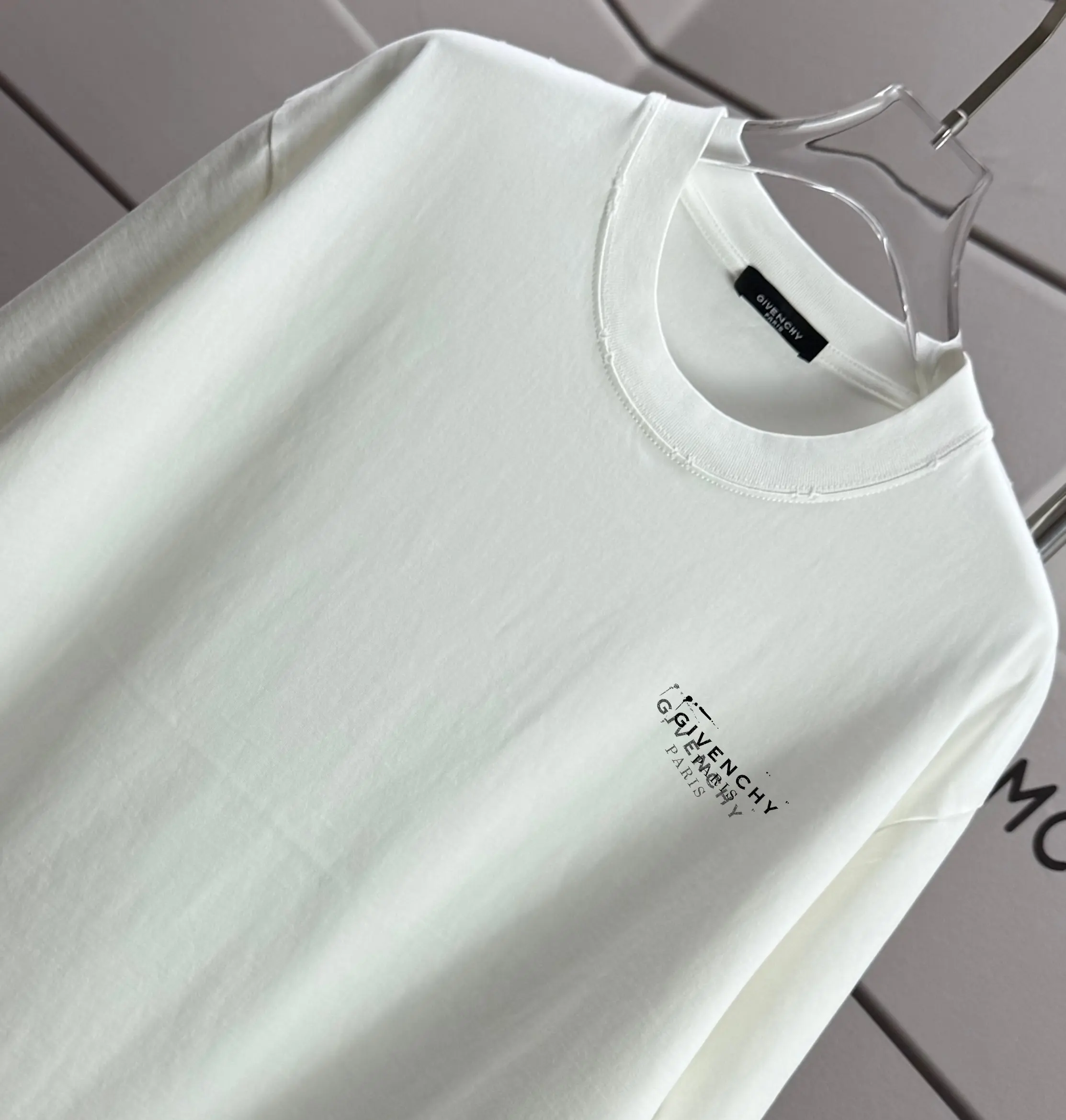 Distressed Logo Print Cotton T-Shirt D14015592 — view 3