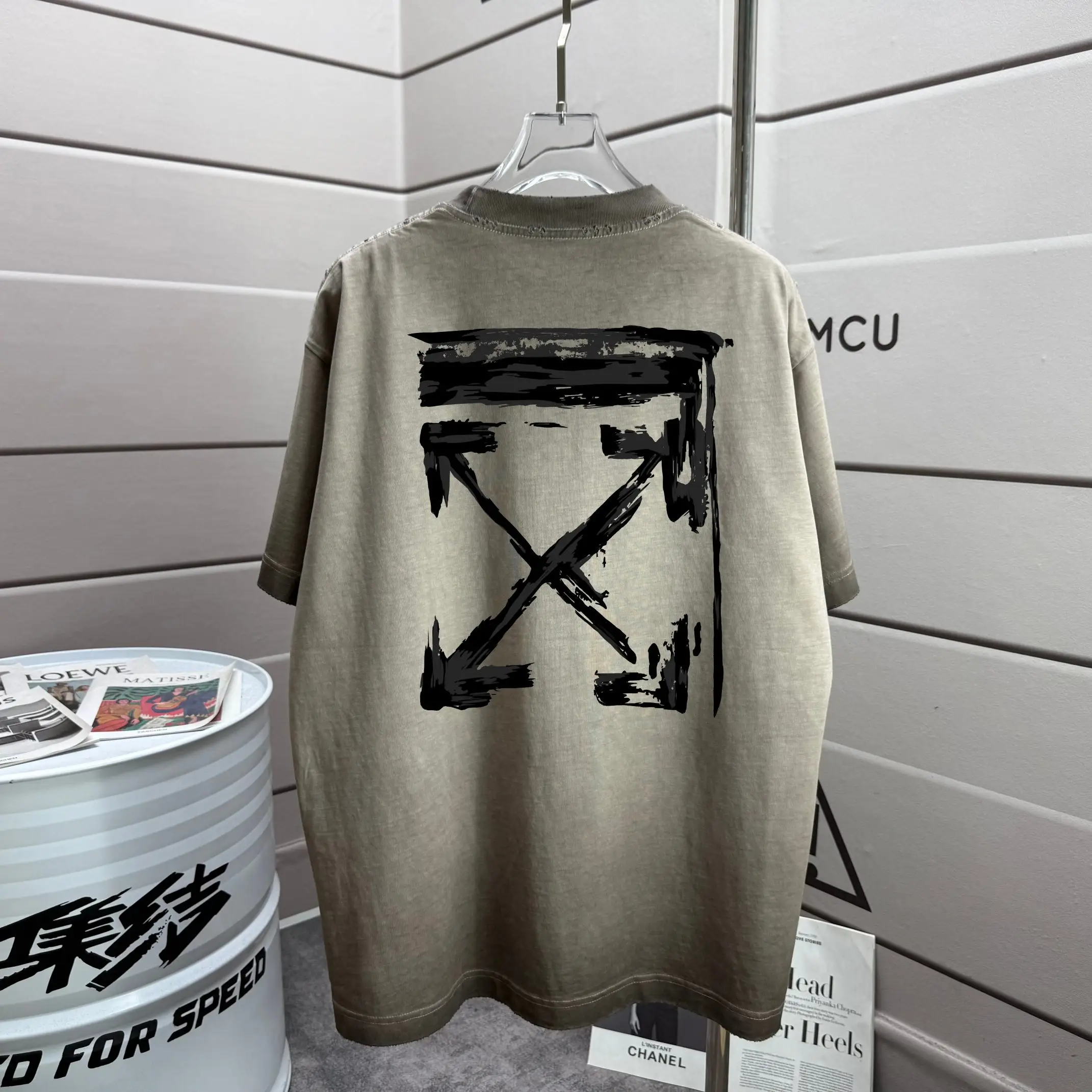 Arrows Logo Distressed Washed T-Shirt D14012584