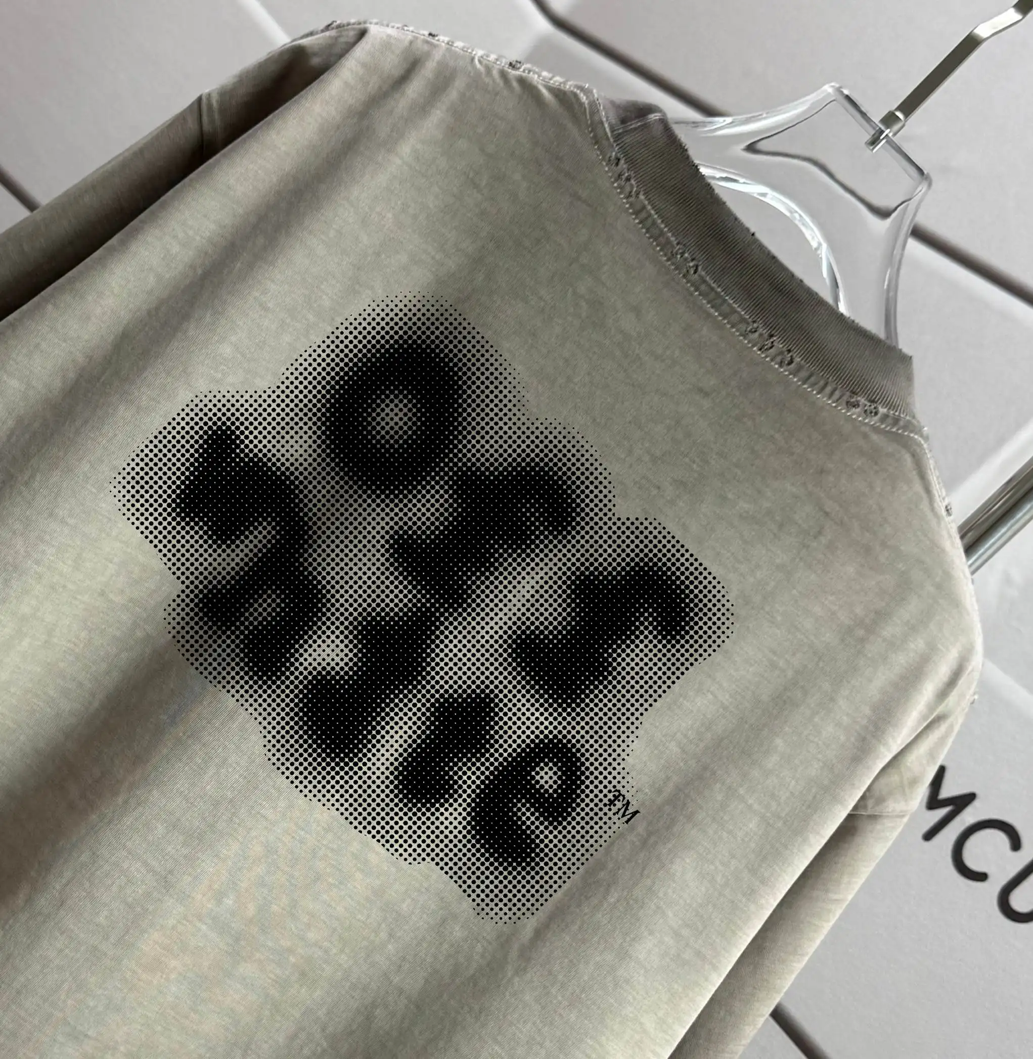 Distressed Logo-Print Cotton T-Shirt D14012580 — view 3