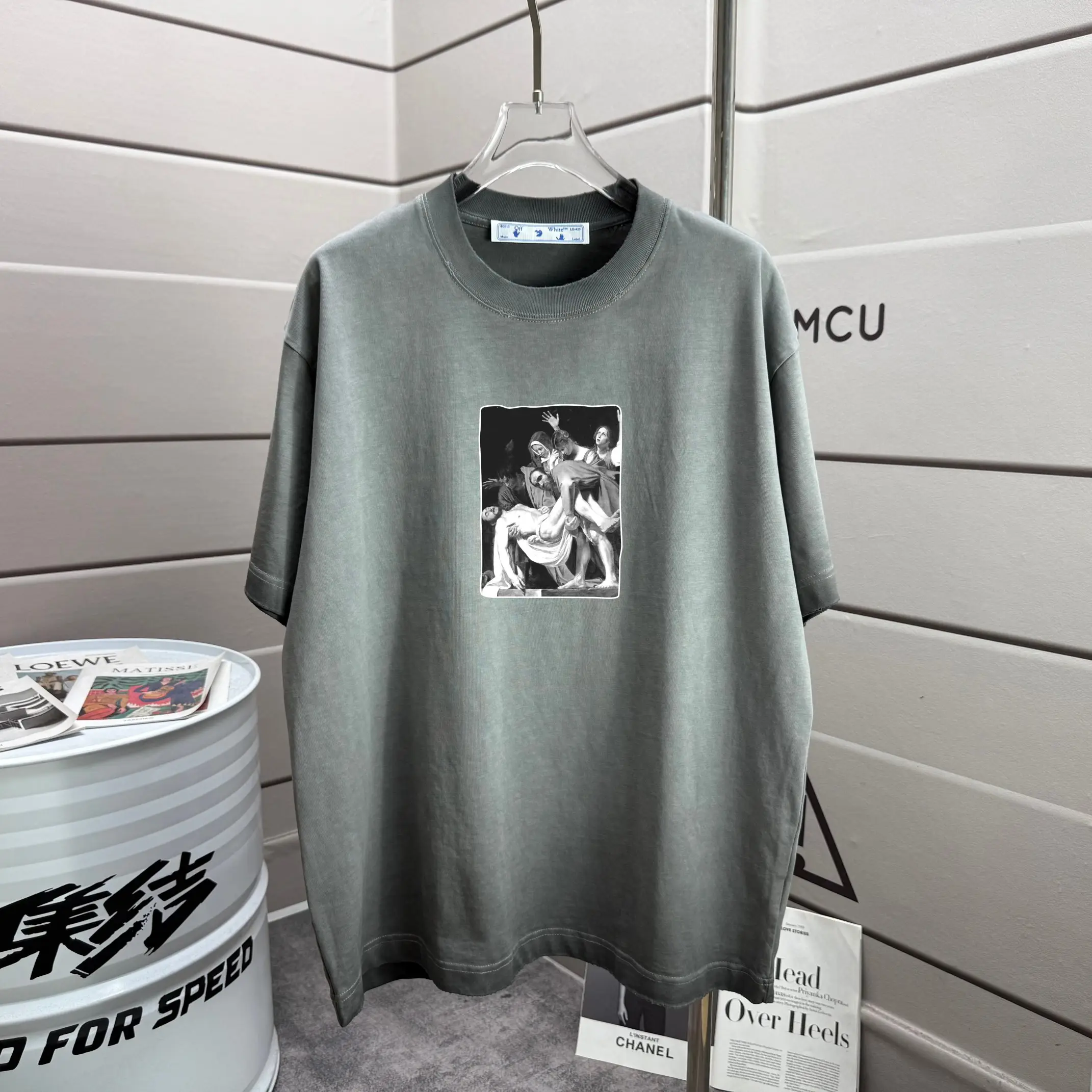Caravaggio Graphic Print Washed Cotton T-Shirt D14012575 — view 2