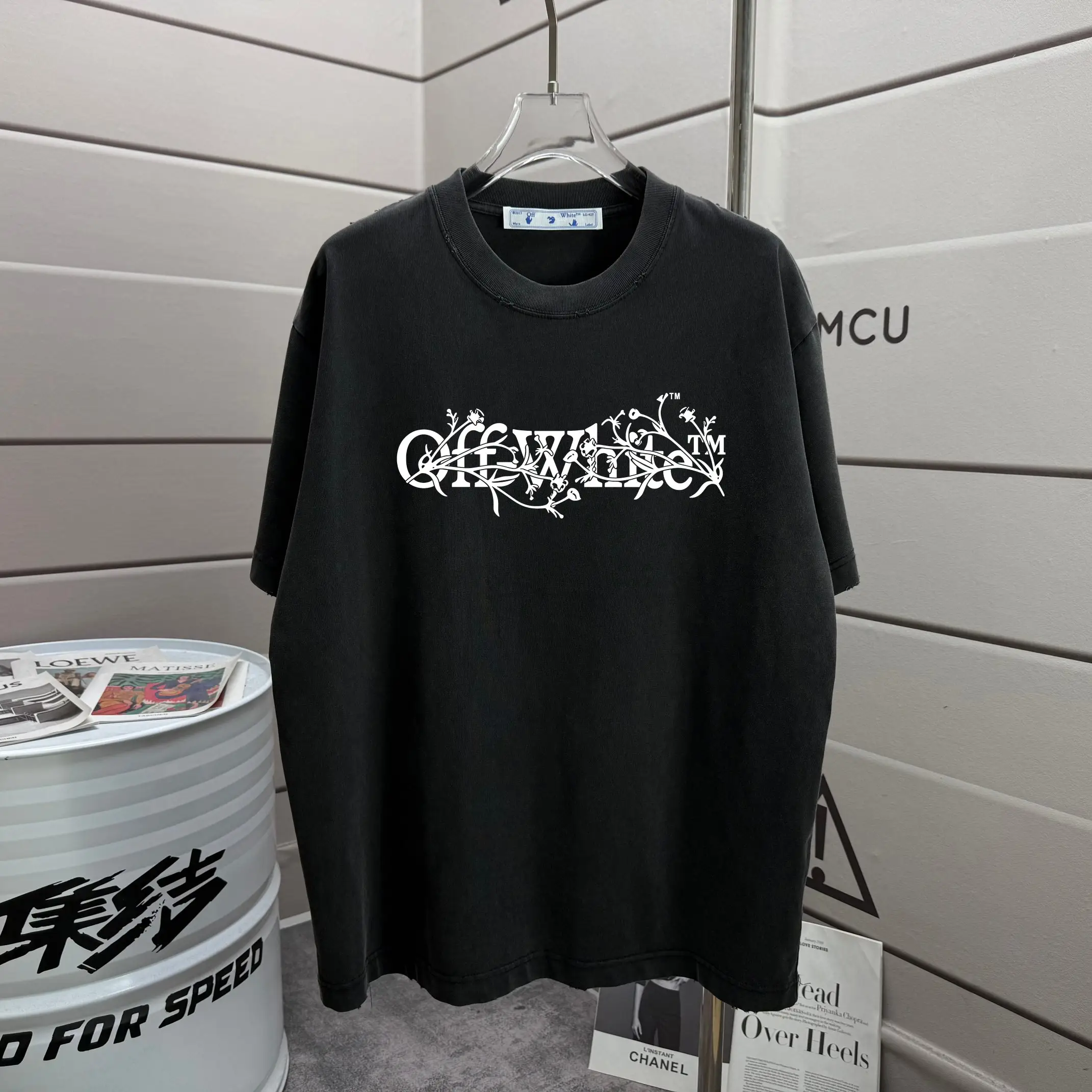 Washed Graphic Logo Cotton T-Shirt D14012570
