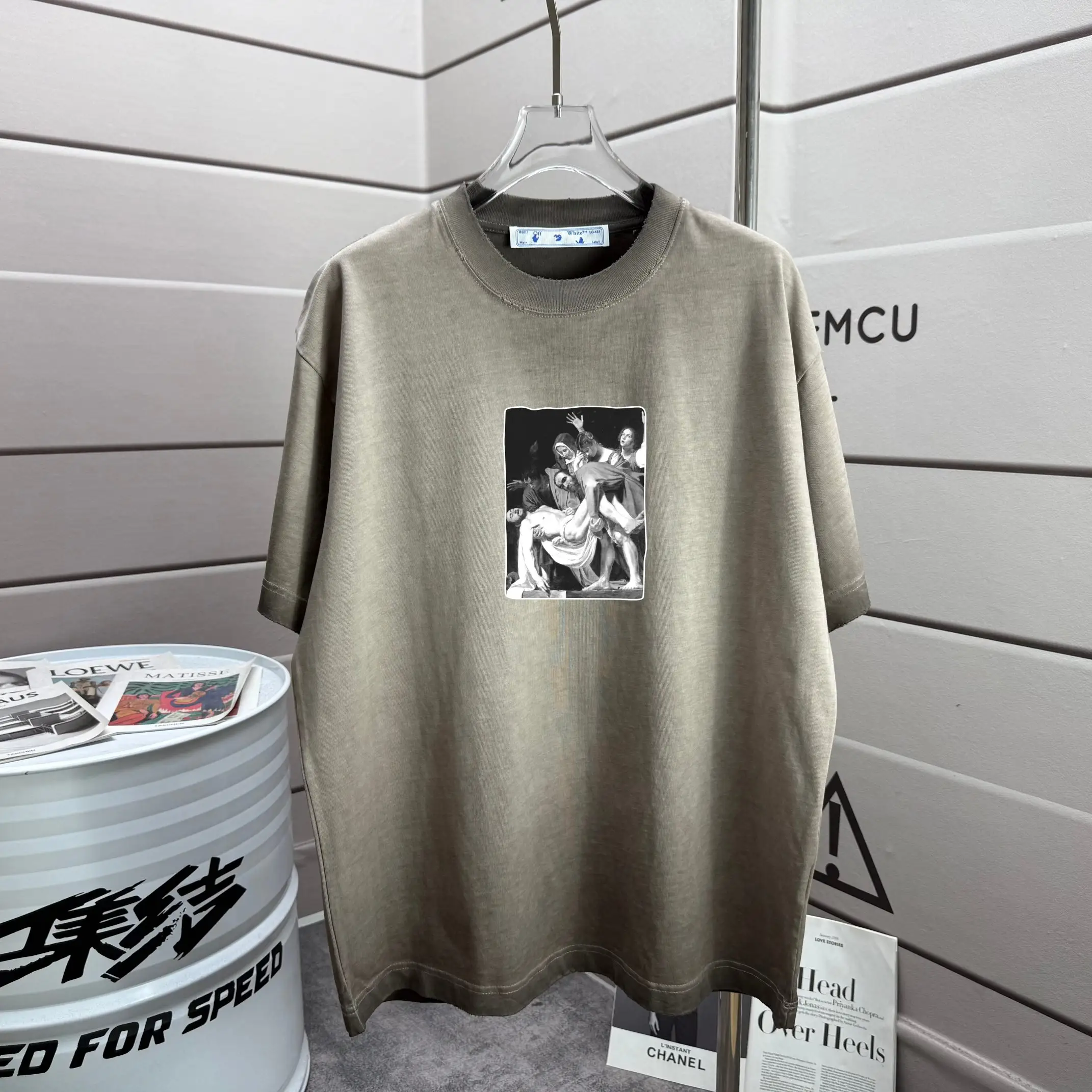 Graphic Print Washed Cotton T-Shirt D14012576 — view 2