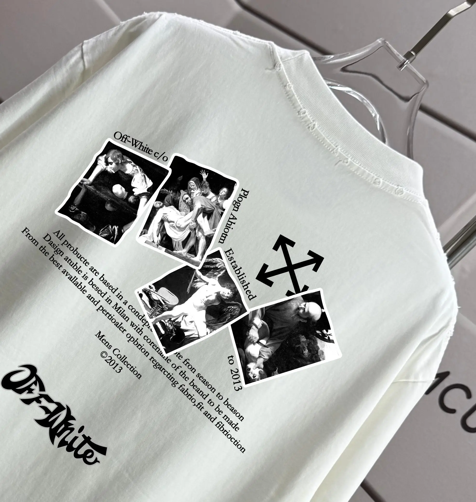 Caravaggio Graphic Print Distressed T-Shirt D14012573 — view 3