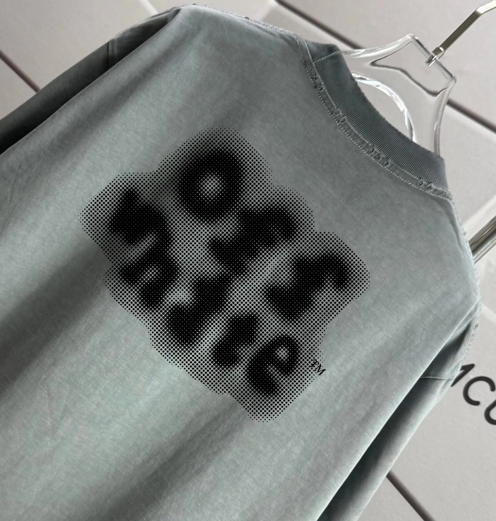Distressed Logo-Print Cotton T-Shirt D14012579 — view 3
