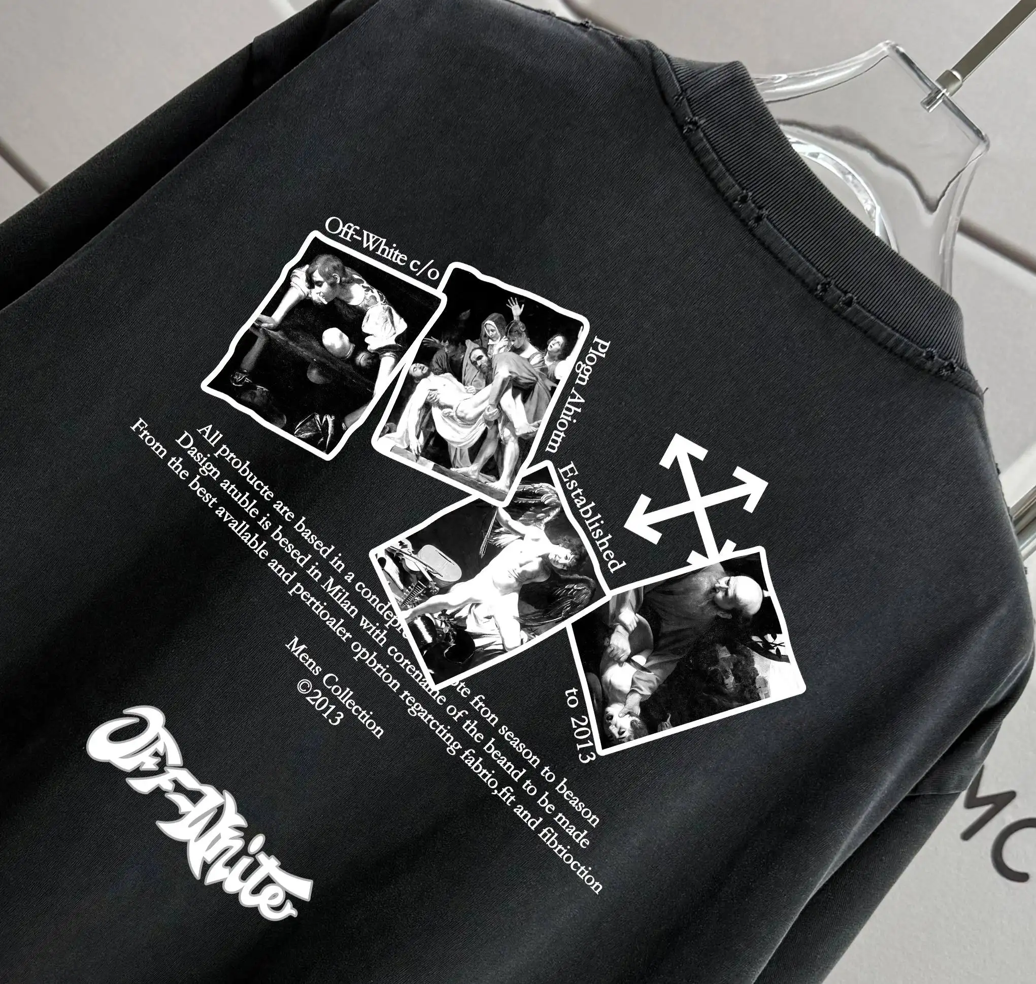 Logo-Print Distressed Washed Cotton T-Shirt D14012574 — view 3