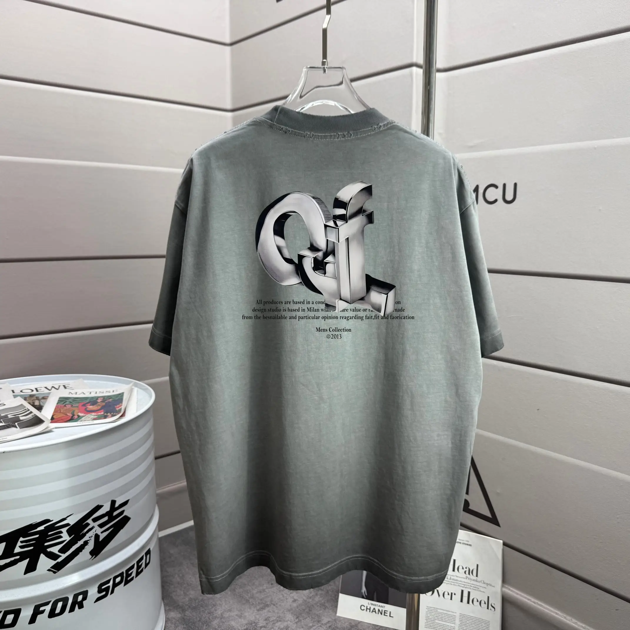 Logo Graphic Washed Cotton T-Shirt D14015564