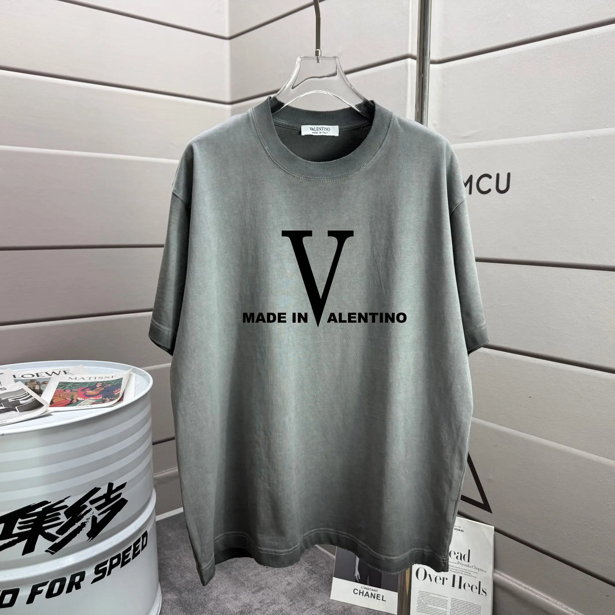 Logo Print Washed Cotton T-Shirt D14015625