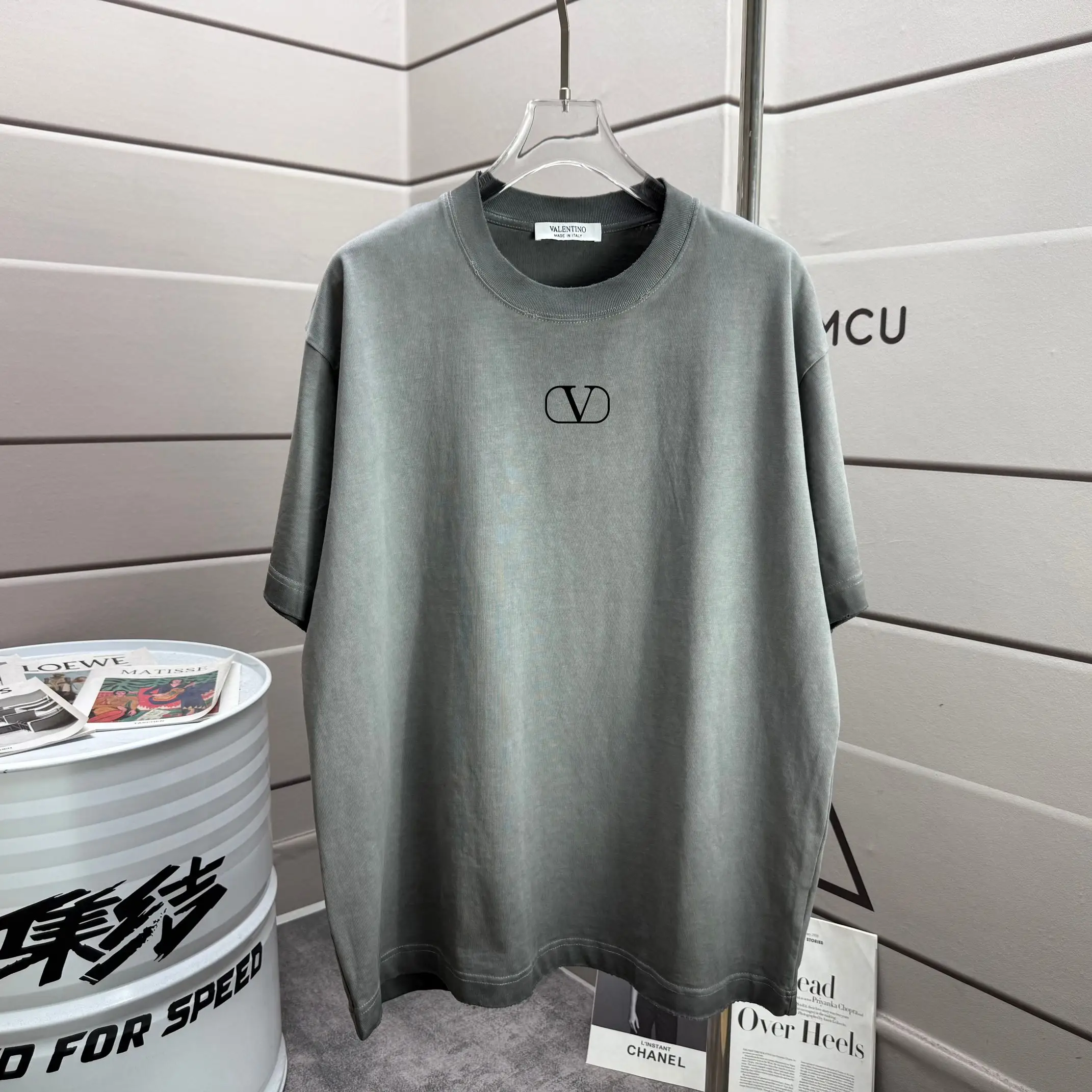 Logo Print Distressed Cotton T-Shirt D14015621 — view 2