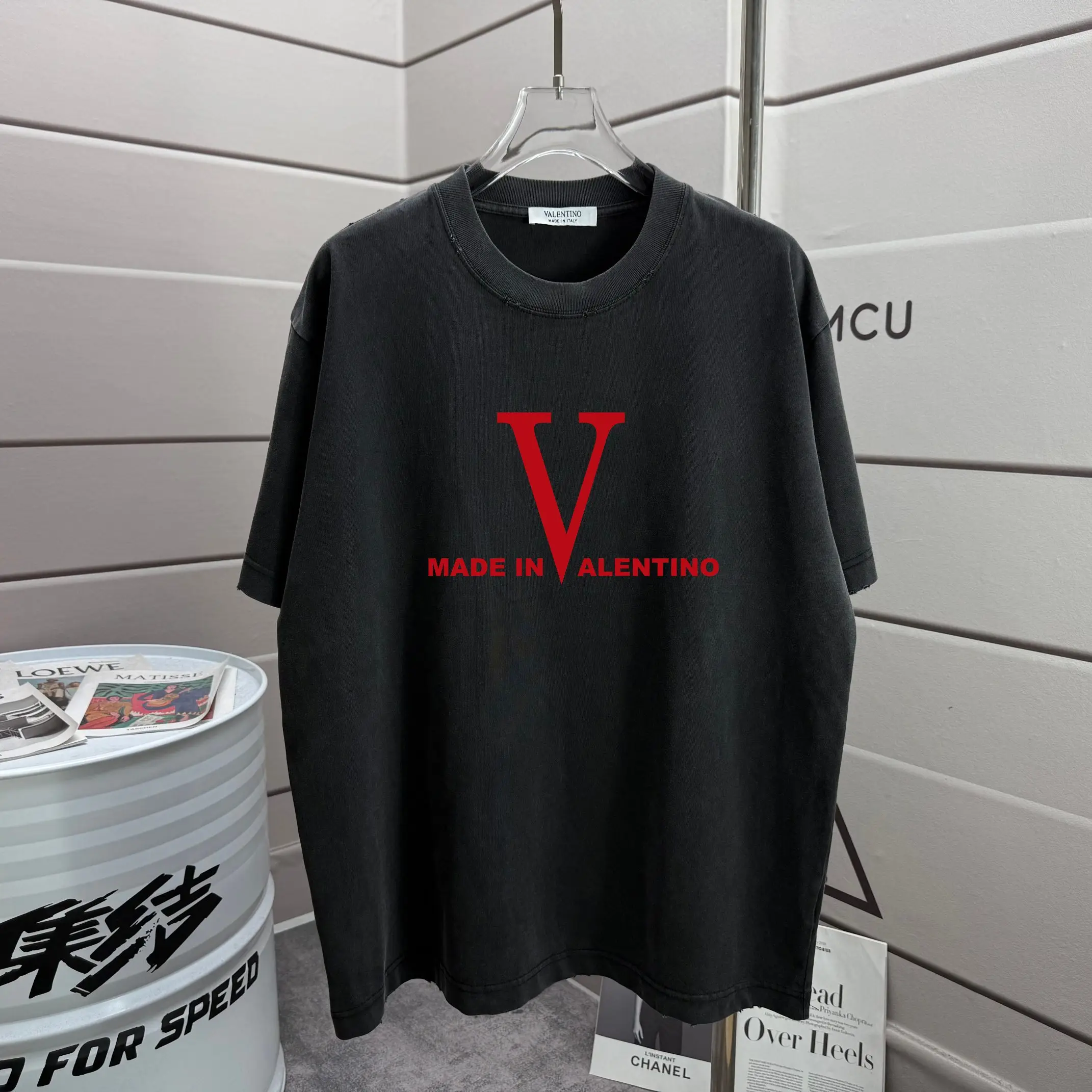 Logo Print Washed Cotton T-Shirt D14015623