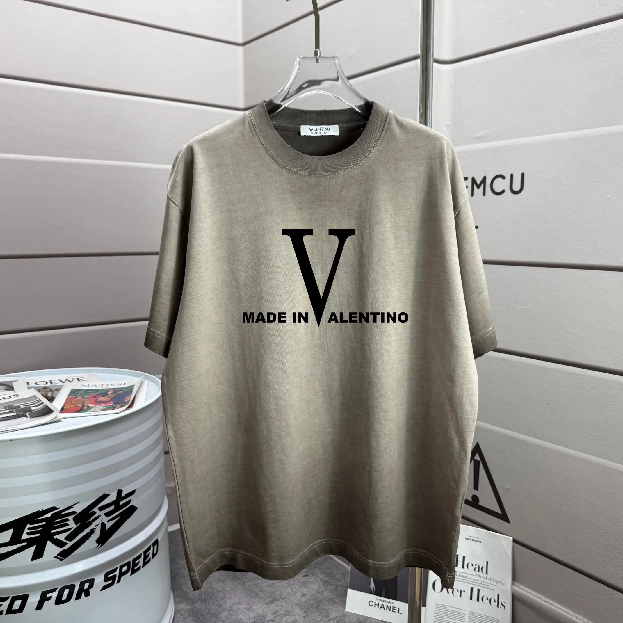 Logo Print Washed Cotton T-Shirt D14015626