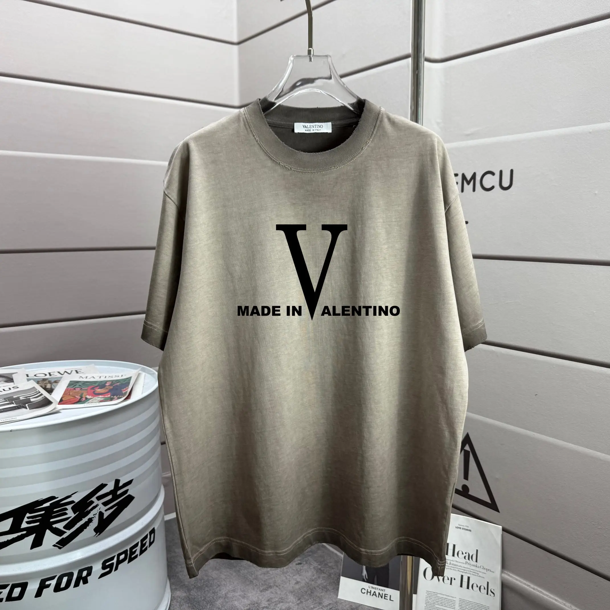 Logo Print Washed Cotton T-Shirt D14015626
