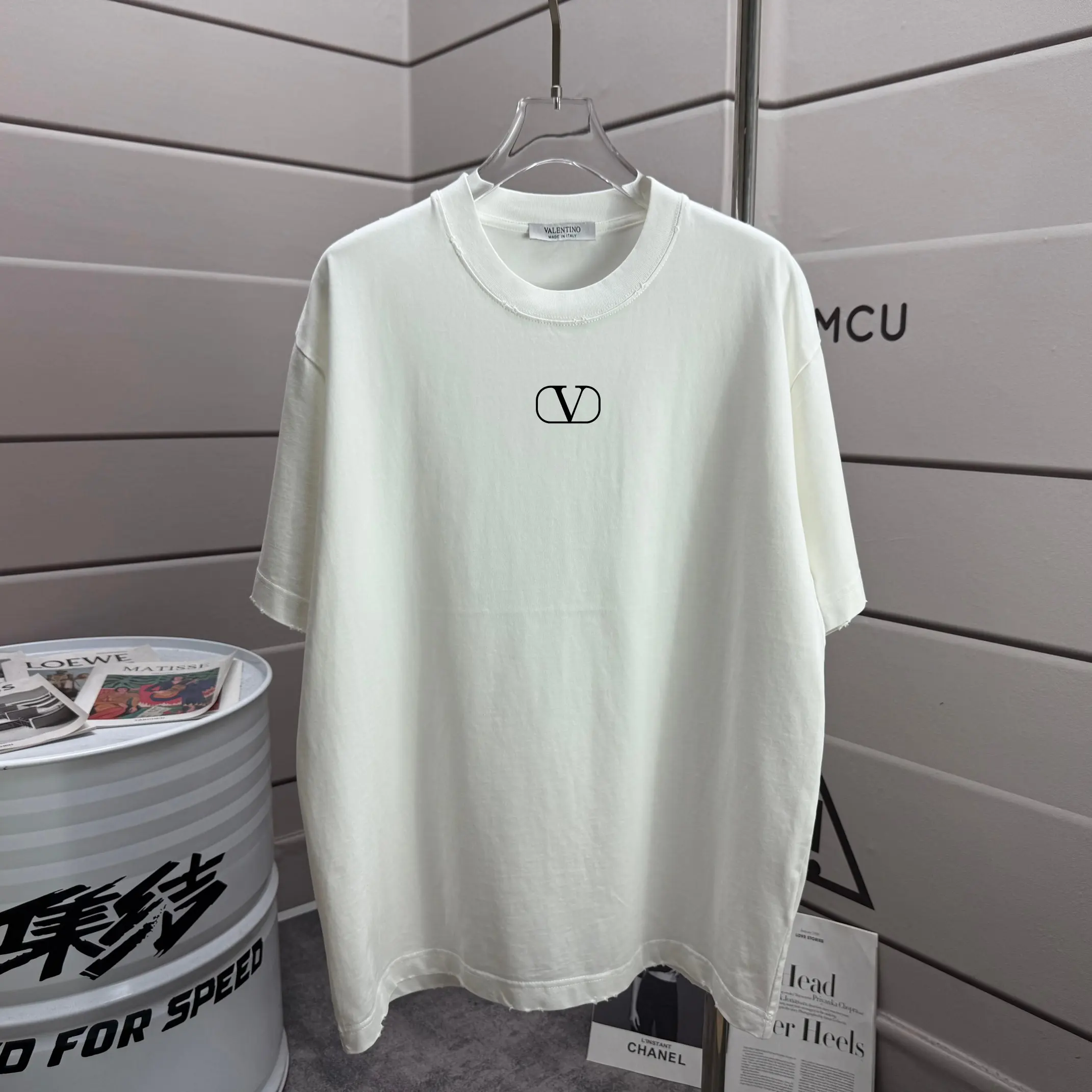 Distressed Logo Print Cotton T-Shirt D14015620 — view 2