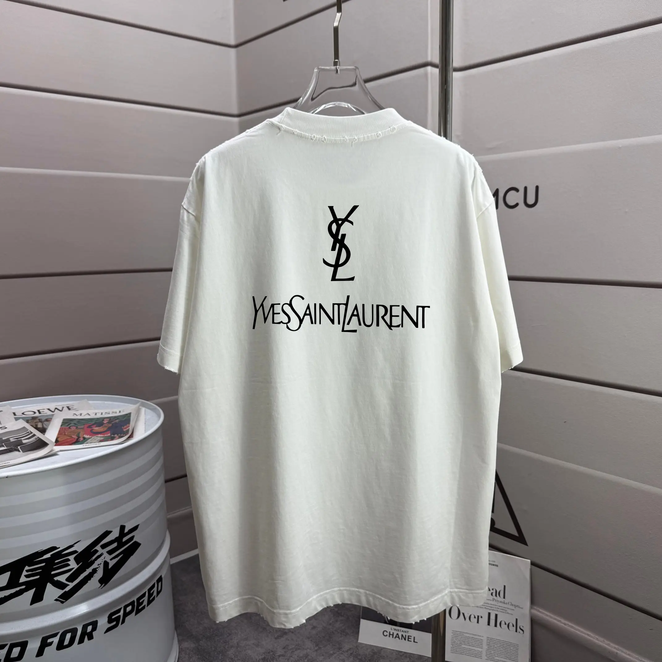 Distressed Logo-Print Cotton T-Shirt D14015616