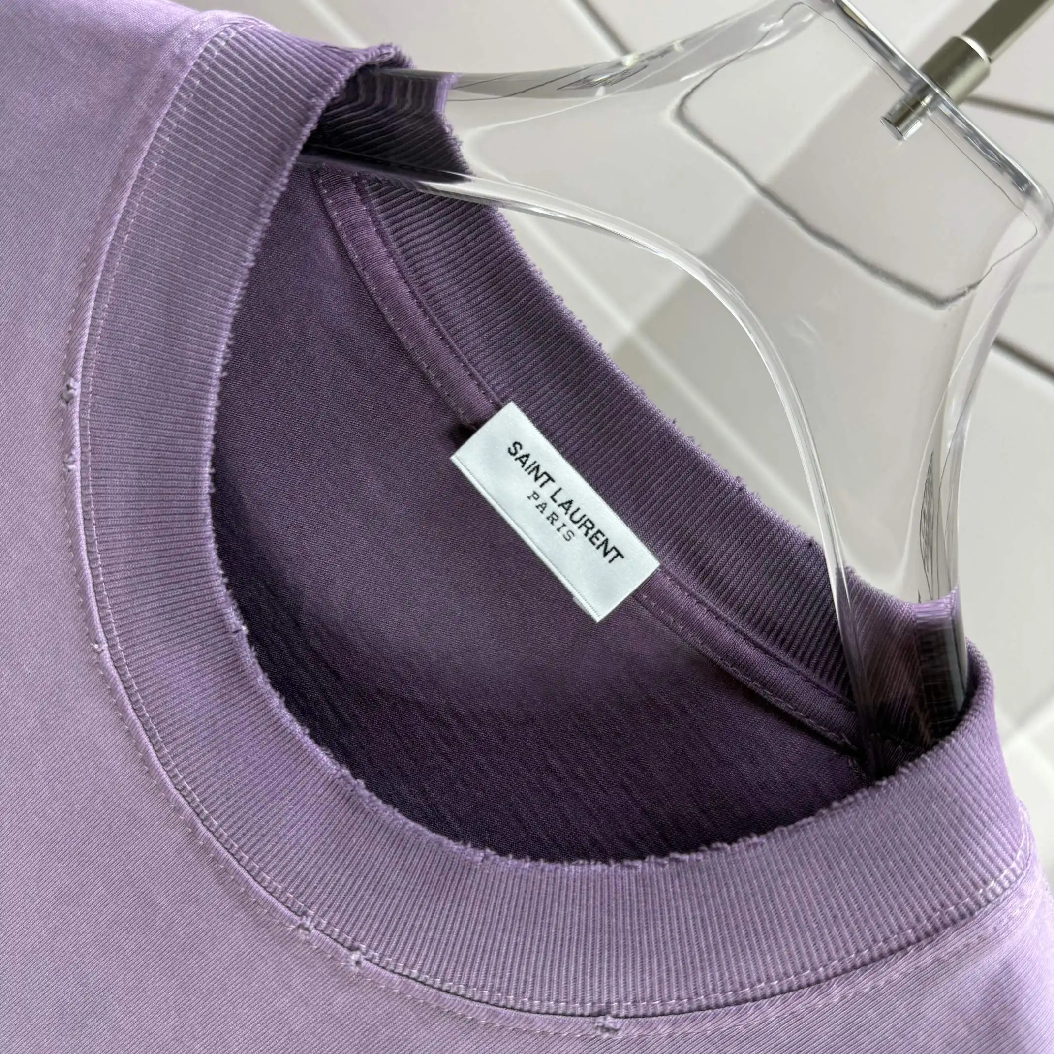 Logo Print Distressed Cotton T-Shirt D14015618 — view 5