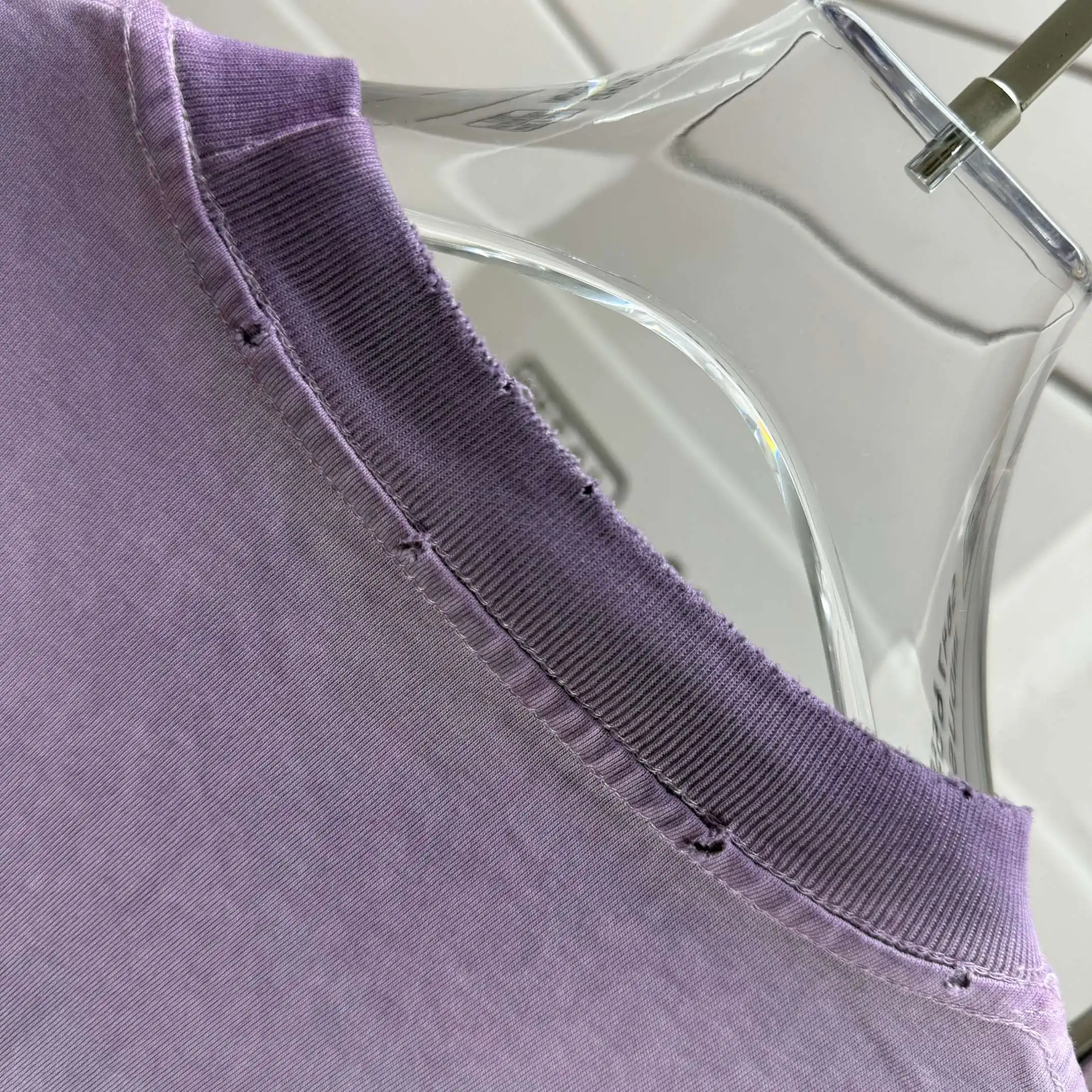 Logo Print Distressed Cotton T-Shirt D14015618 — view 8