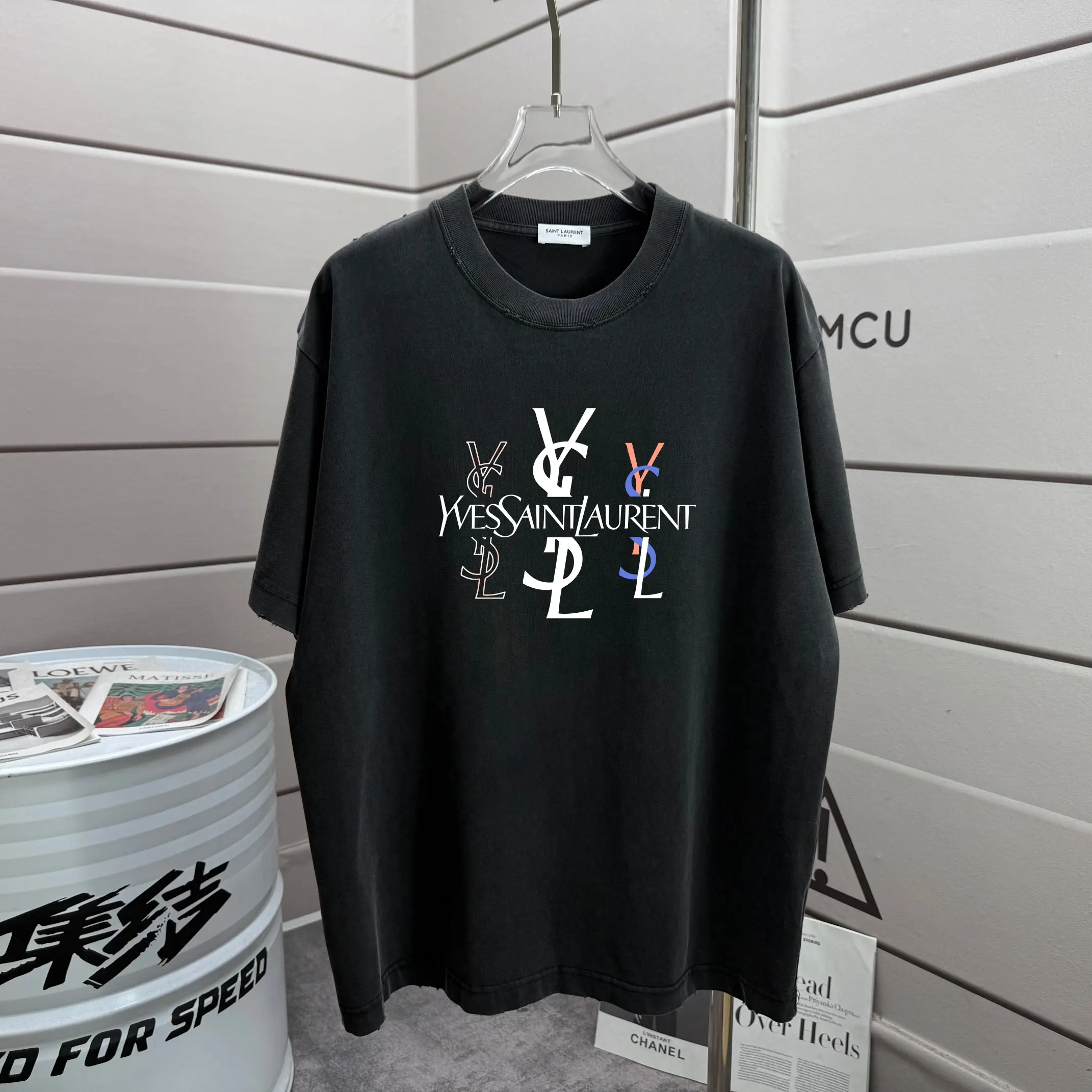Logo Print Washed Cotton T-Shirt D14015575