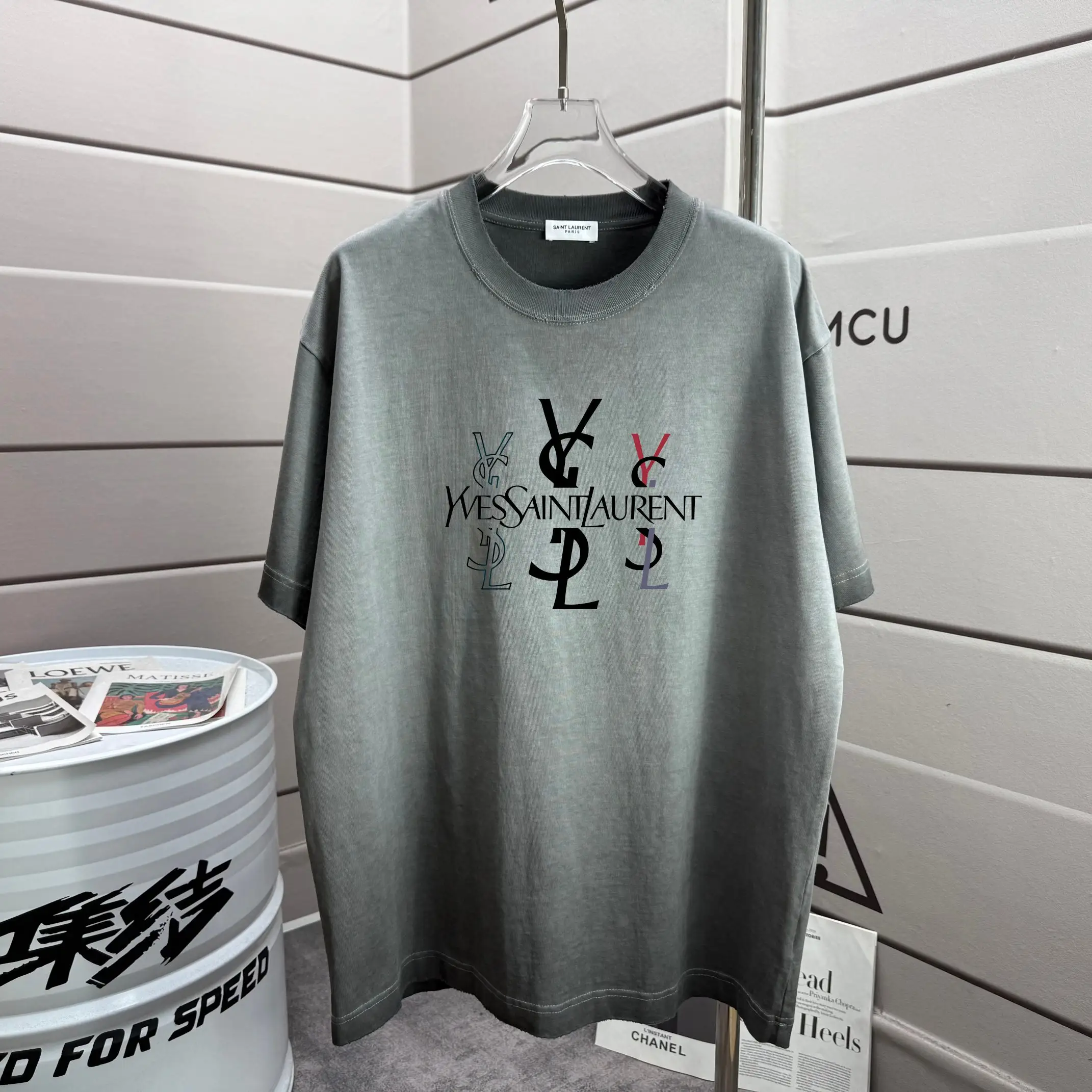 Logo Print Washed Cotton T-Shirt D14015576
