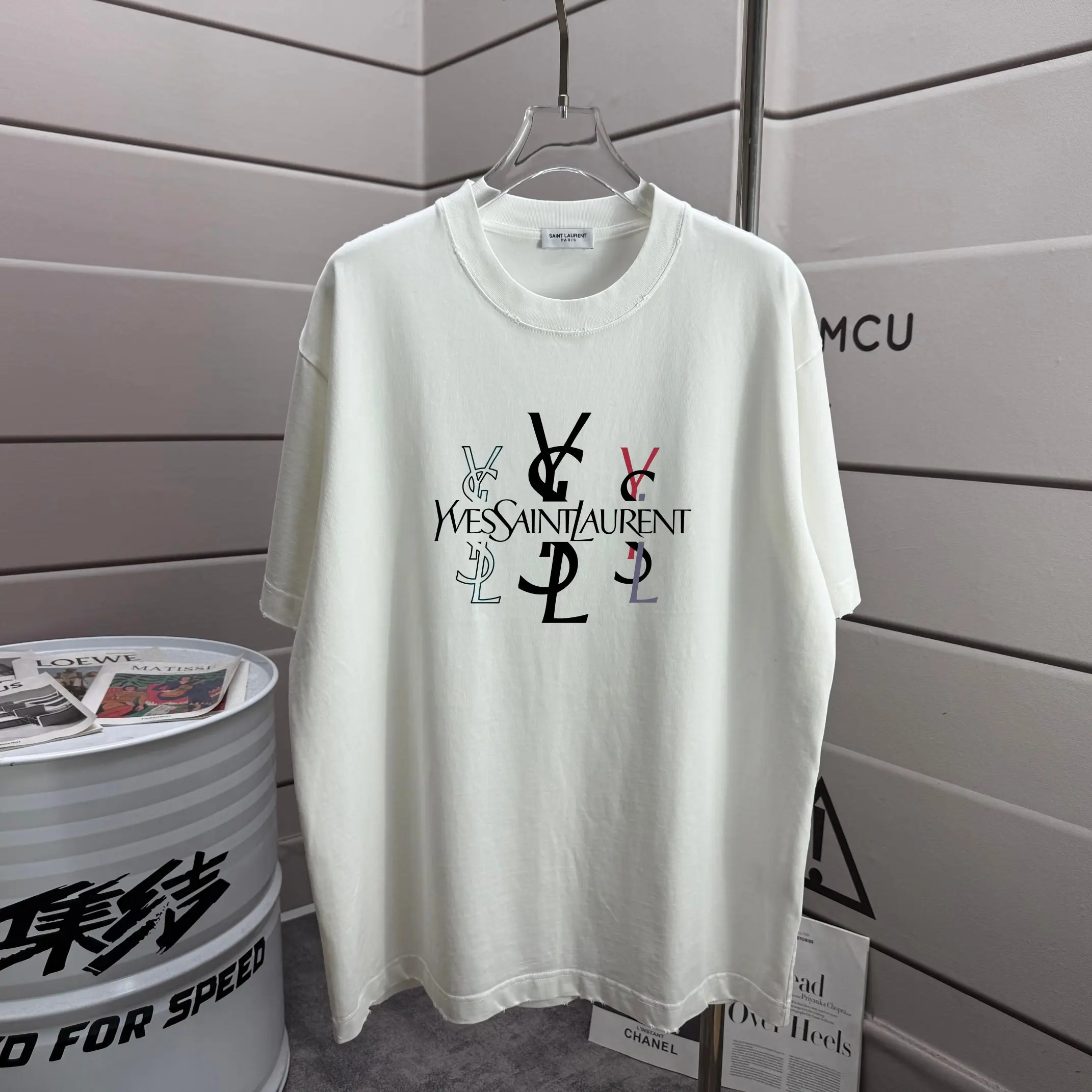 Logo Graphic Distressed Cotton T-Shirt D14015574