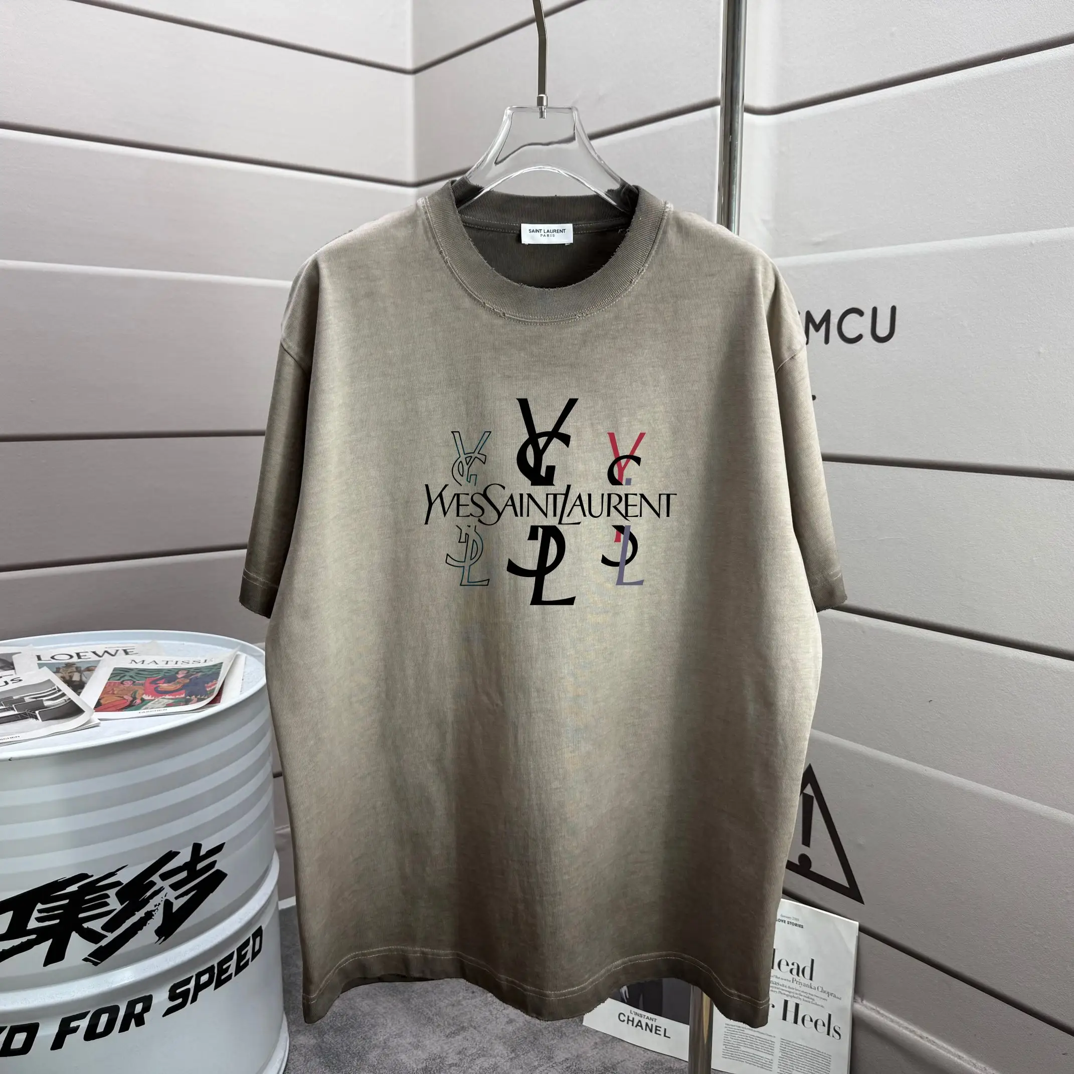 Logo Print Washed Cotton T-Shirt D14015577